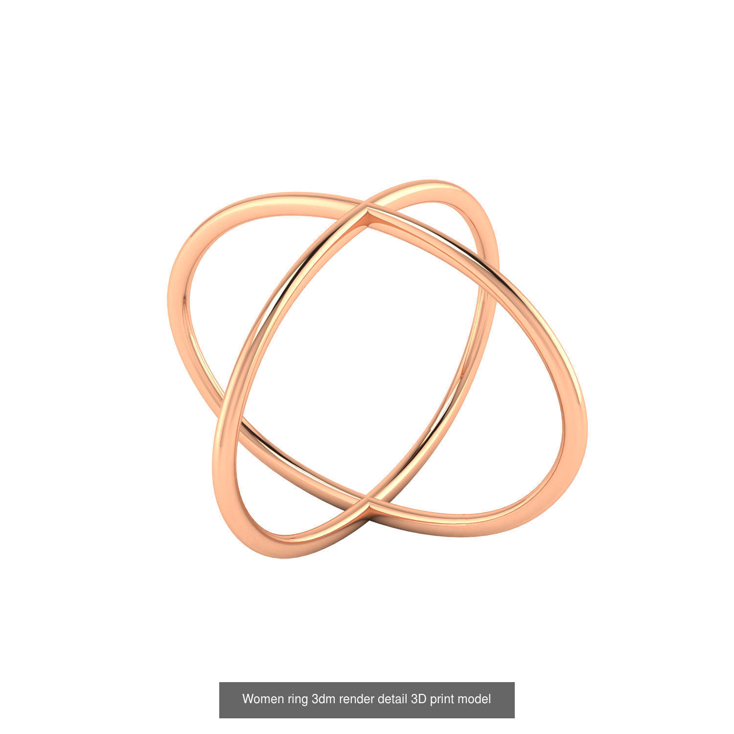 480 Women ring 3dm render 3D print model 3D Model Collection_71
