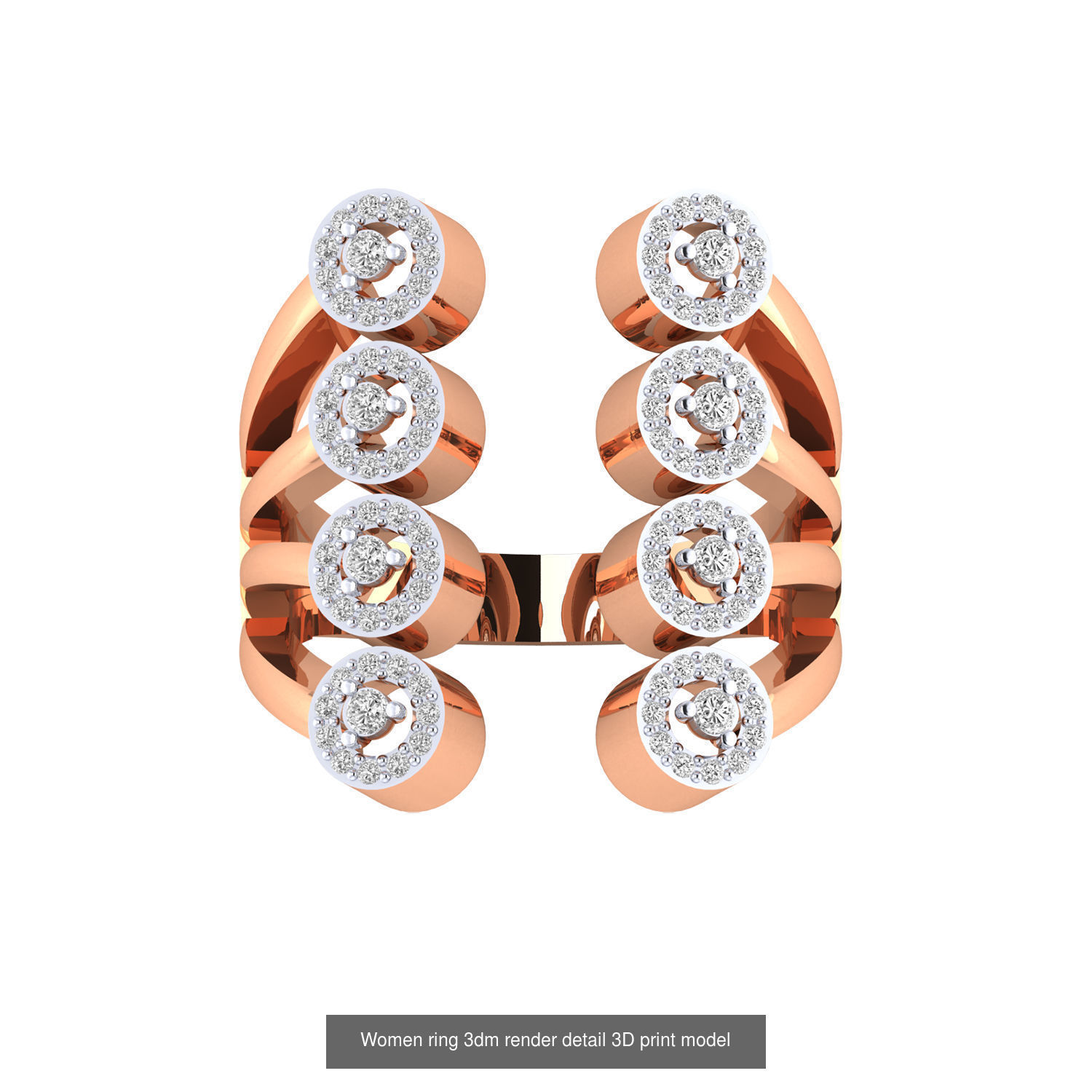 480 Women ring 3dm render 3D print model 3D Model Collection_96
