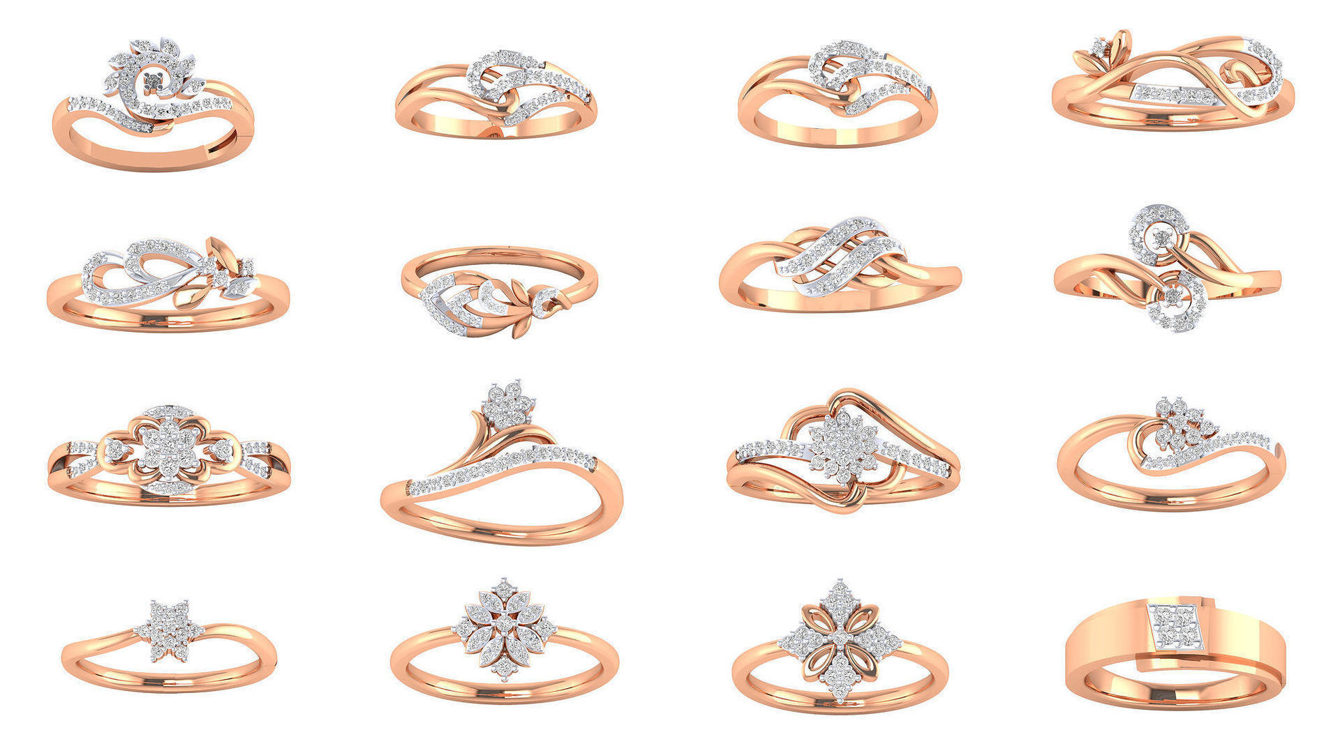 480 Women ring 3dm render 3D print model 3D Model Collection_57