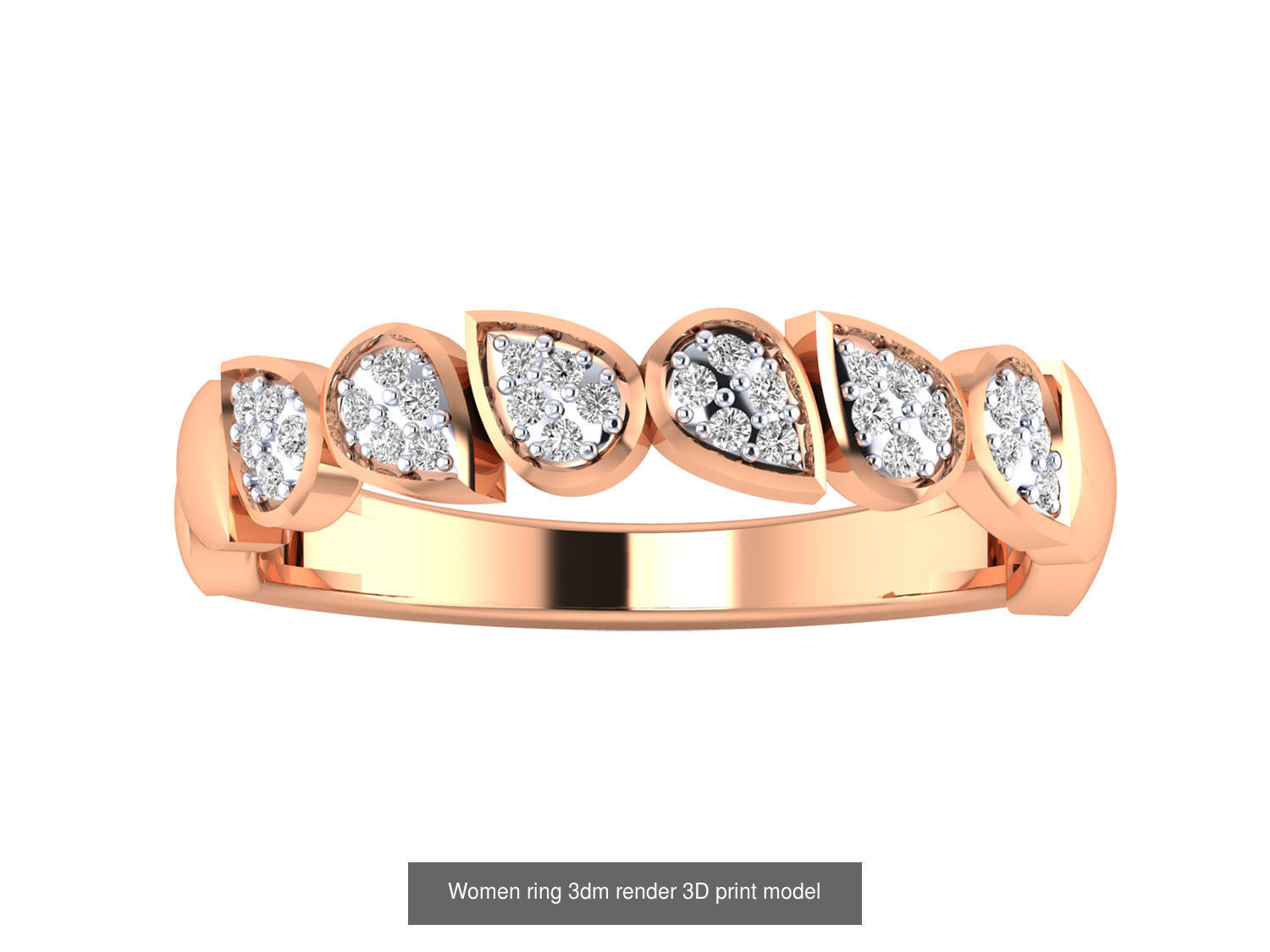 480 Women ring 3dm render 3D print model 3D Model Collection_183