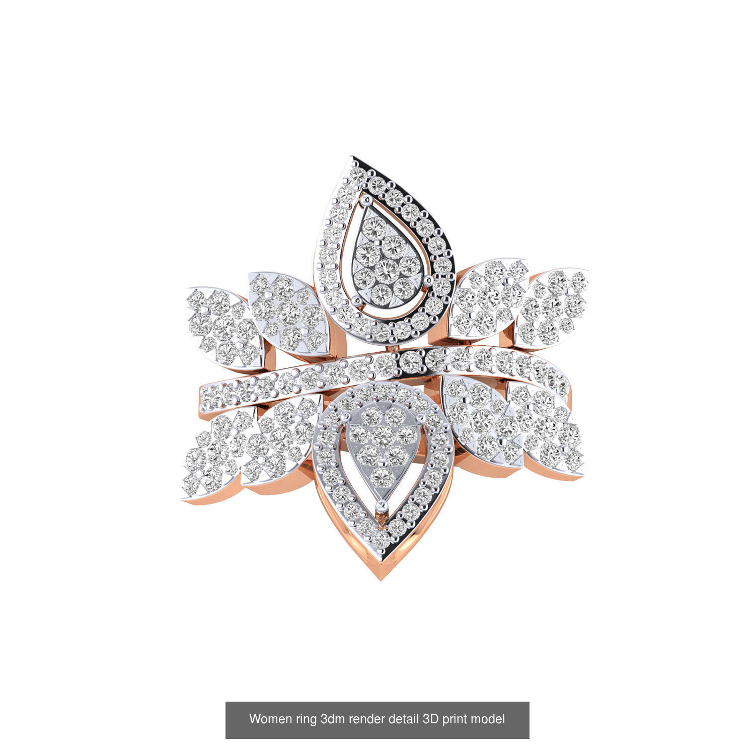 480 Women ring 3dm render 3D print model 3D Model Collection_73