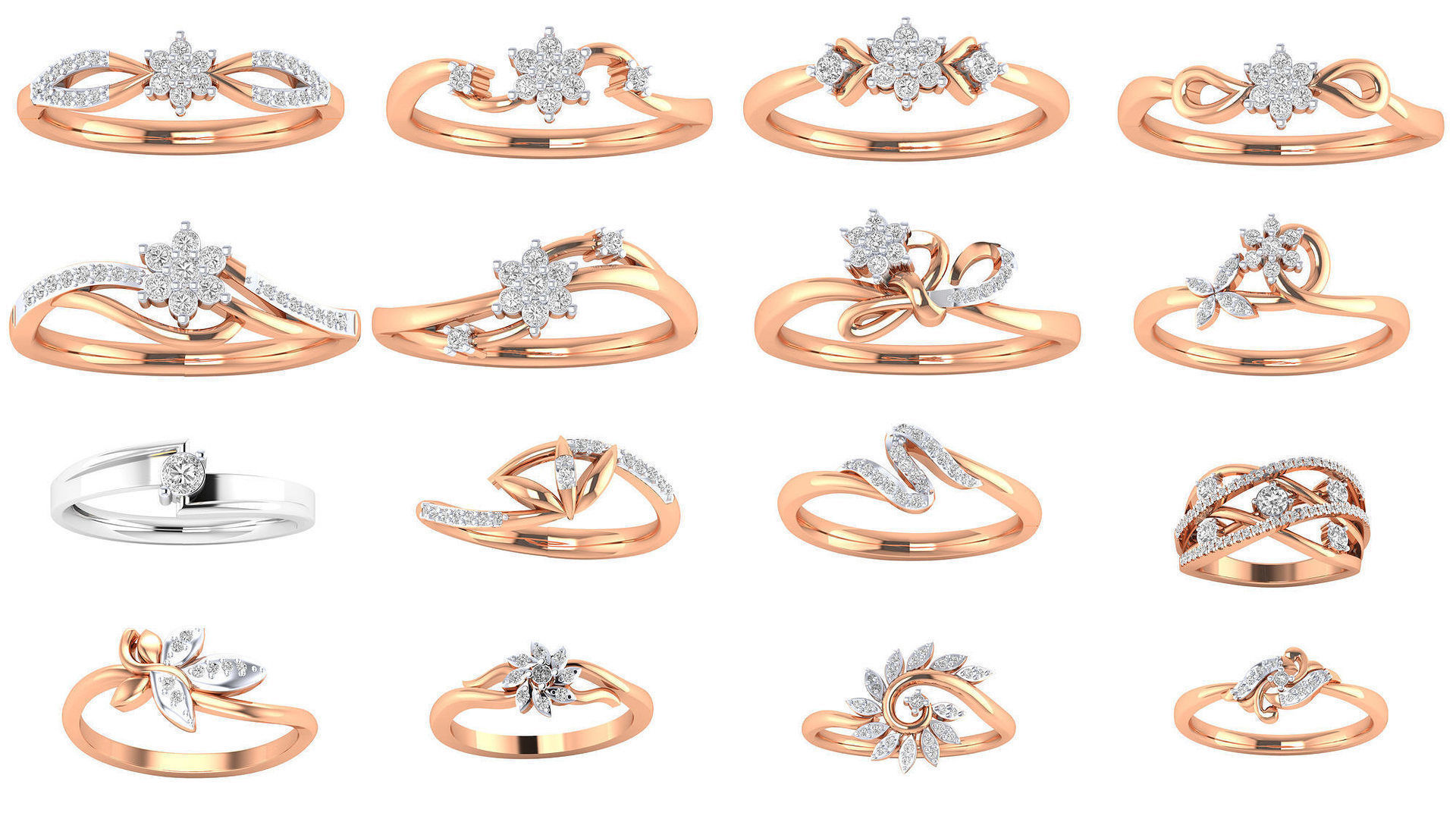 480 Women ring 3dm render 3D print model 3D Model Collection_69