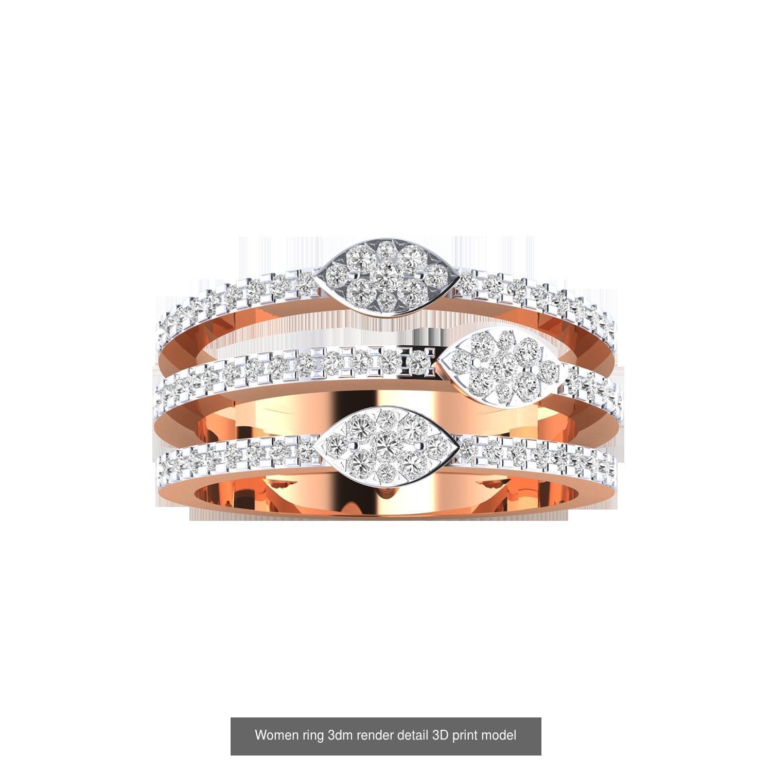480 Women ring 3dm render 3D print model 3D Model Collection_95
