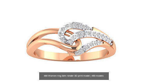 480 Women ring 3dm render 3D print model 3D Model Collection_52