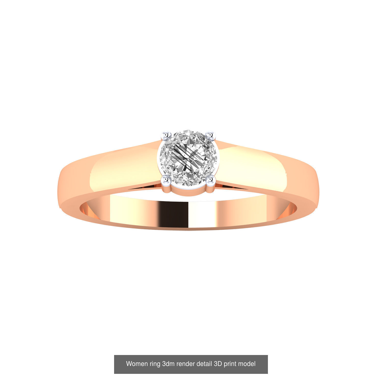 480 Women ring 3dm render 3D print model 3D Model Collection_68