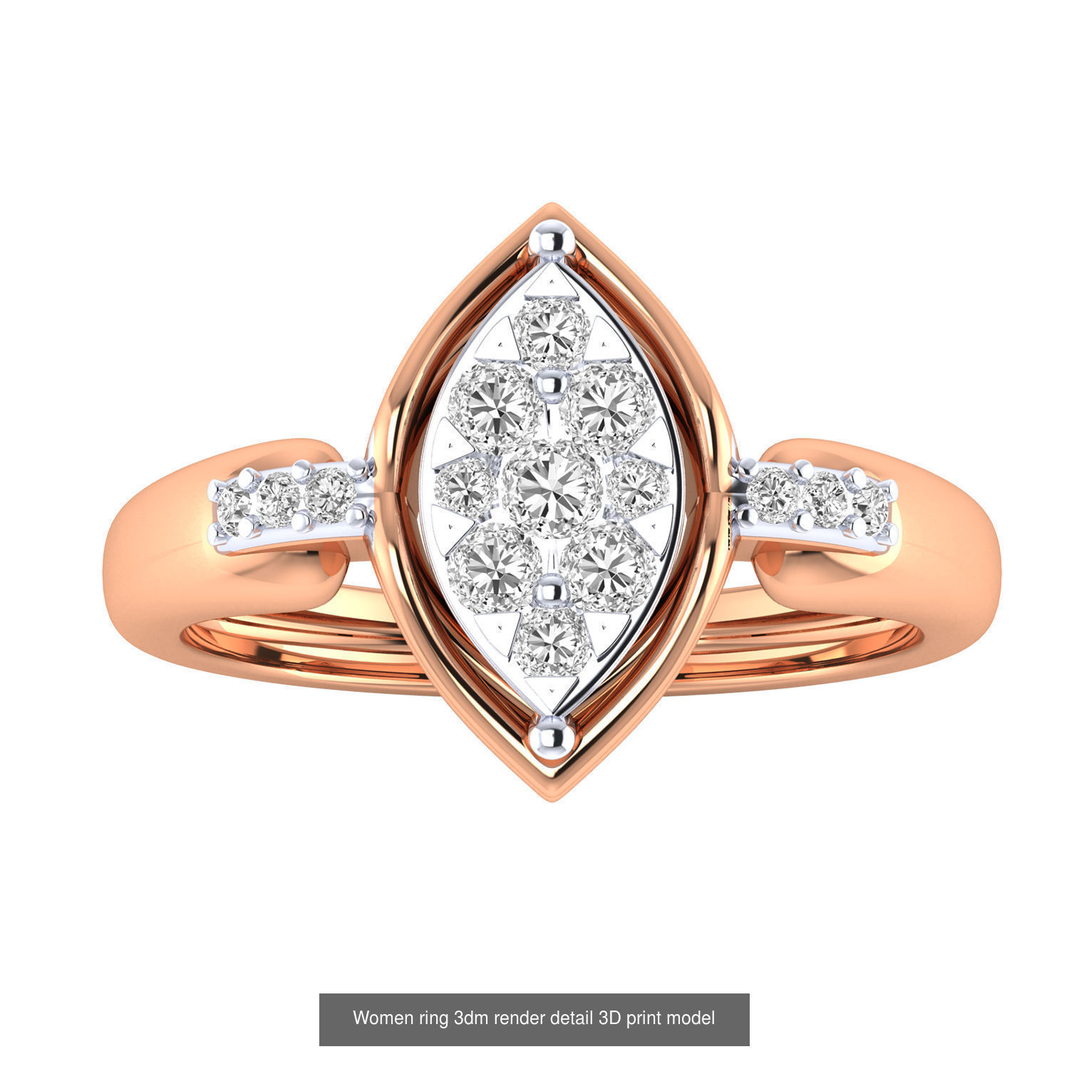 480 Women ring 3dm render 3D print model 3D Model Collection_82