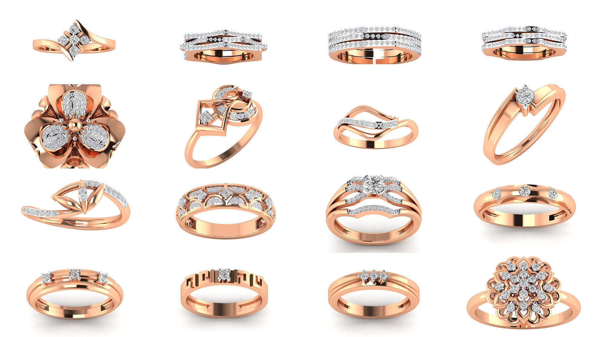 480 Women ring 3dm render 3D print model 3D Model Collection_8