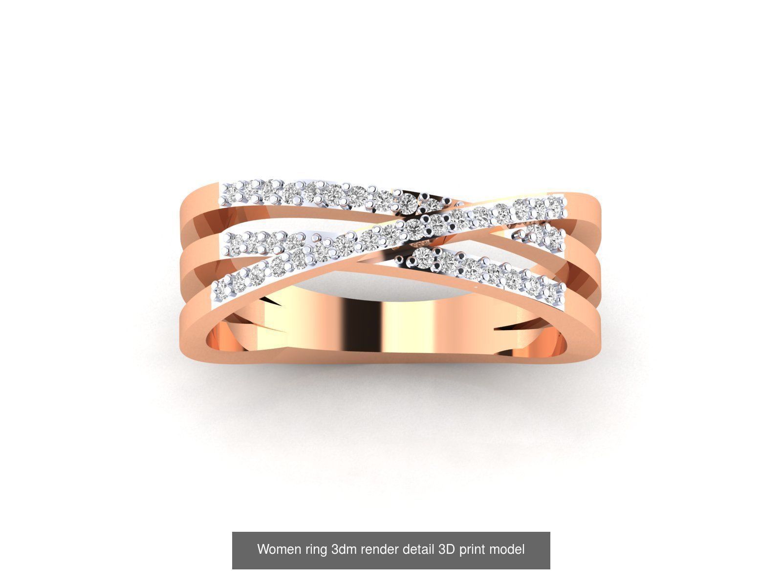 480 Women ring 3dm render 3D print model 3D Model Collection_159