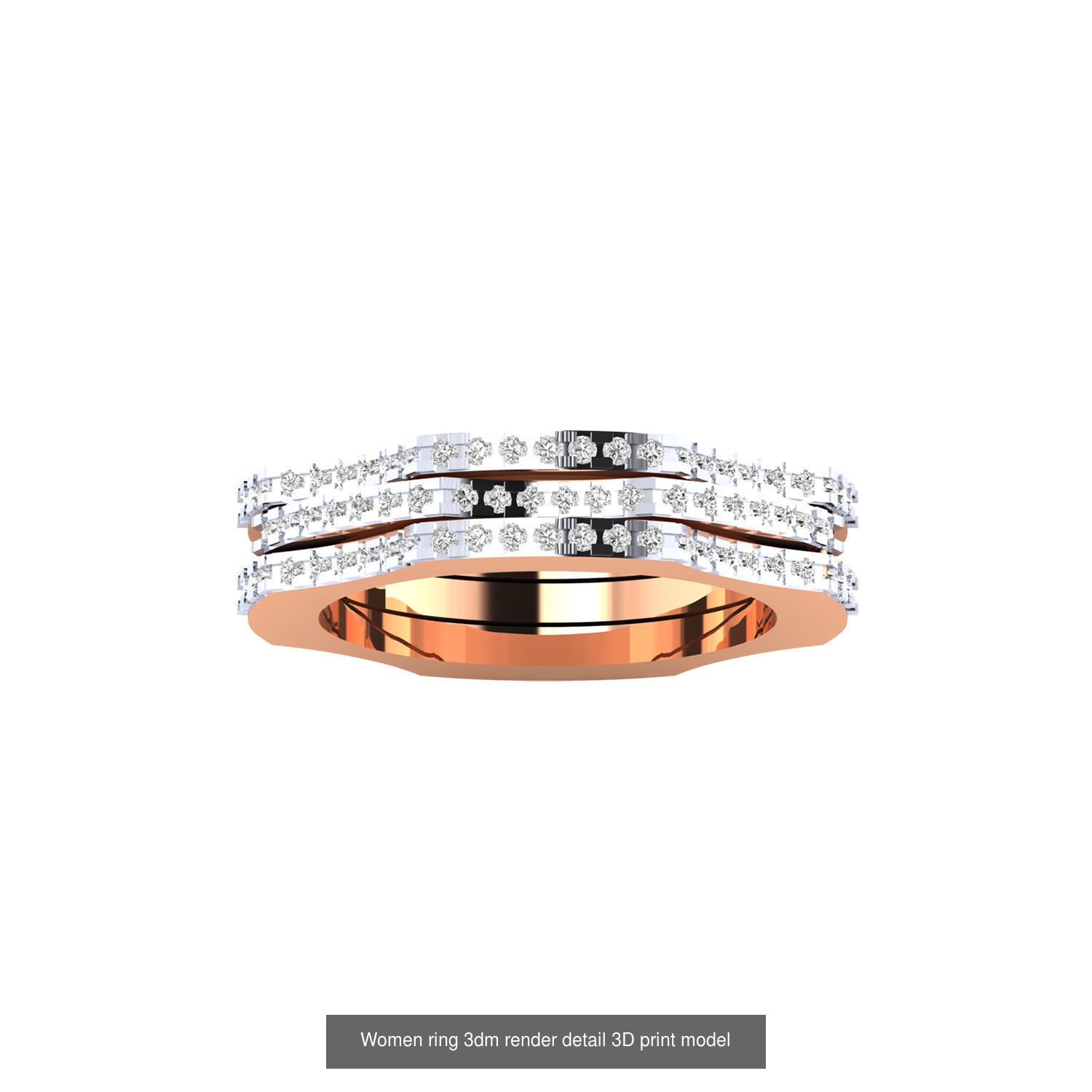 480 Women ring 3dm render 3D print model 3D Model Collection_137