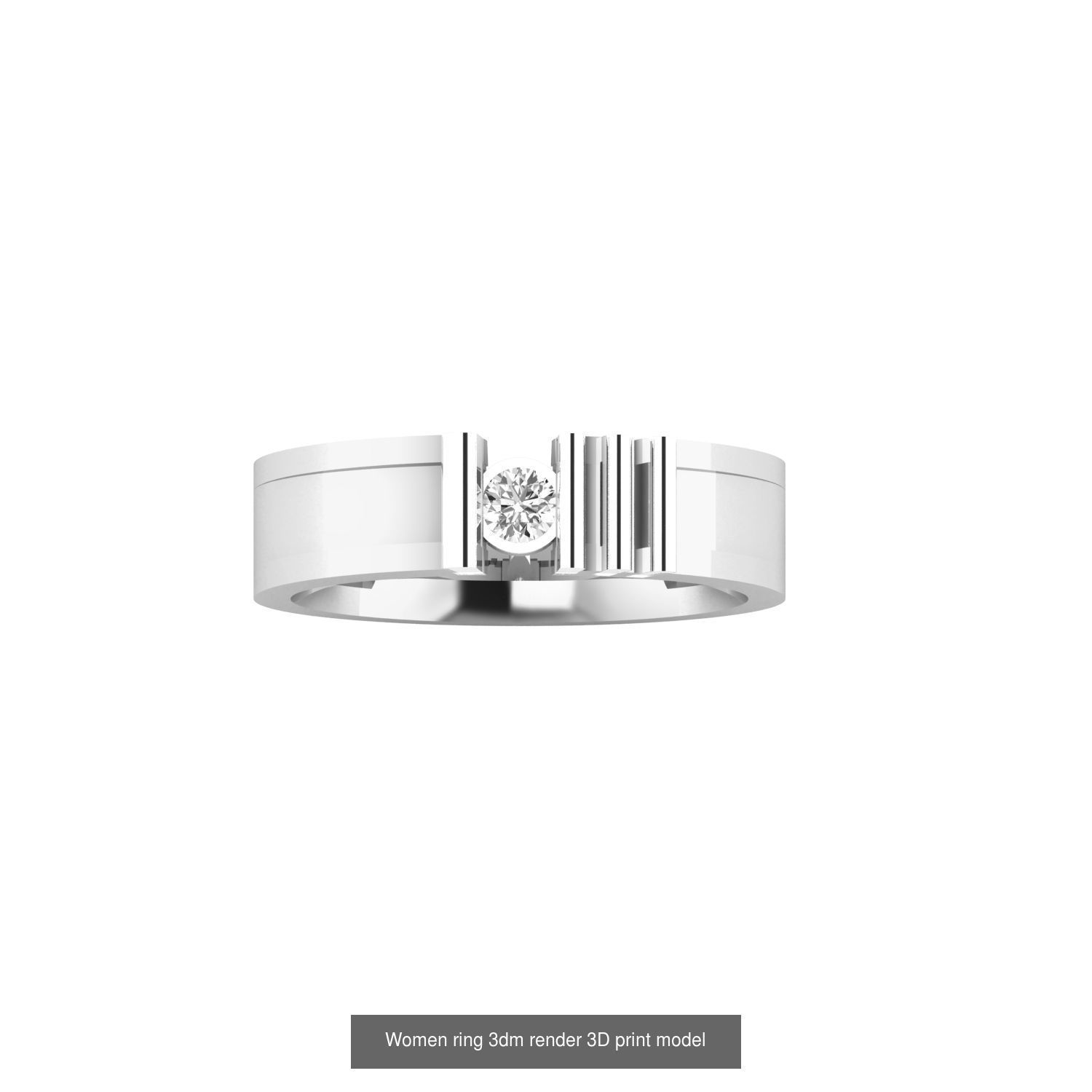 480 Women ring 3dm render 3D print model 3D Model Collection_229