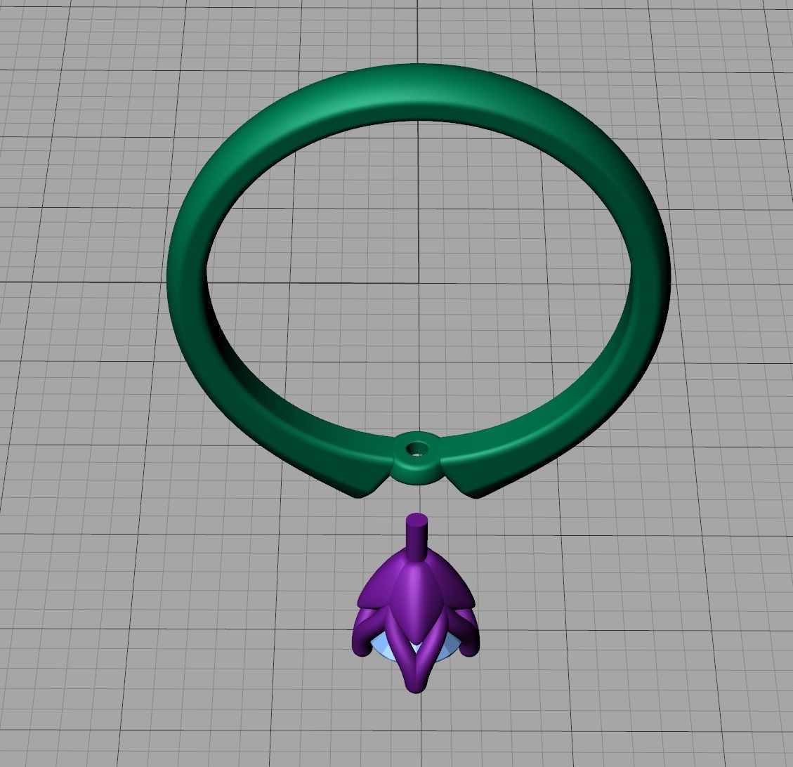 Classic Solitaire Ring Four-Prong Setting 4mm Stone 3dmodel 3D print model_10