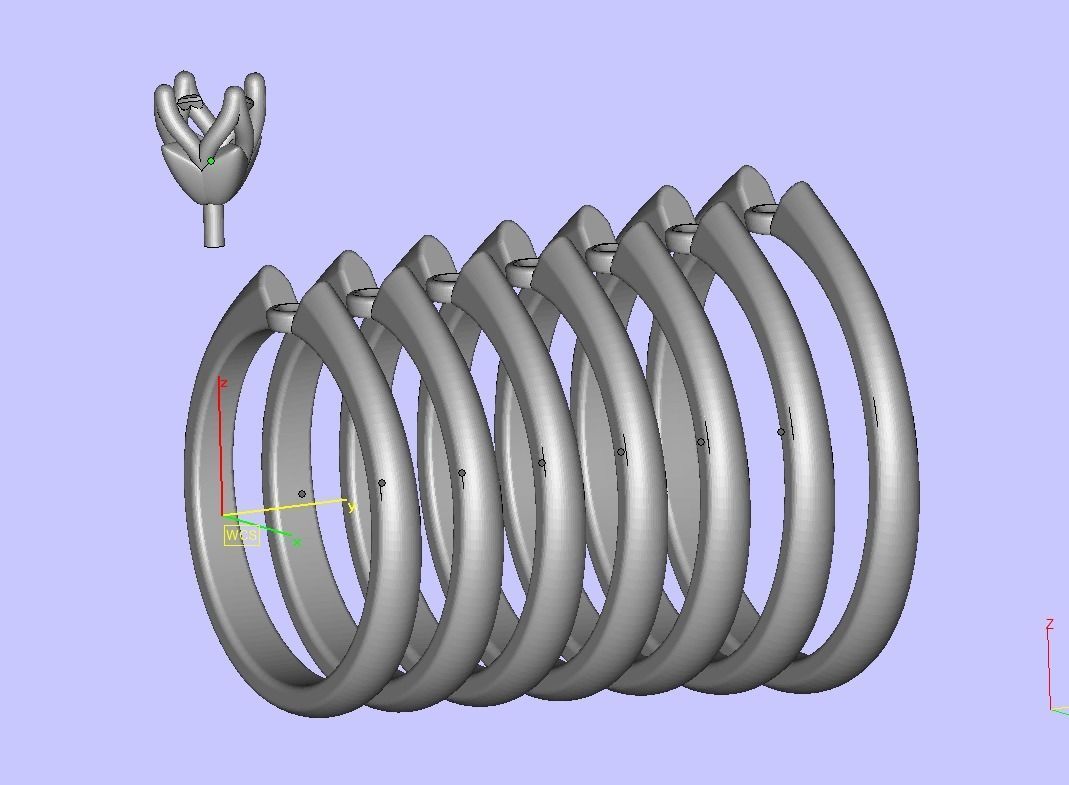 Classic Solitaire Ring Four-Prong Setting 4mm Stone 3dmodel 3D print model_9