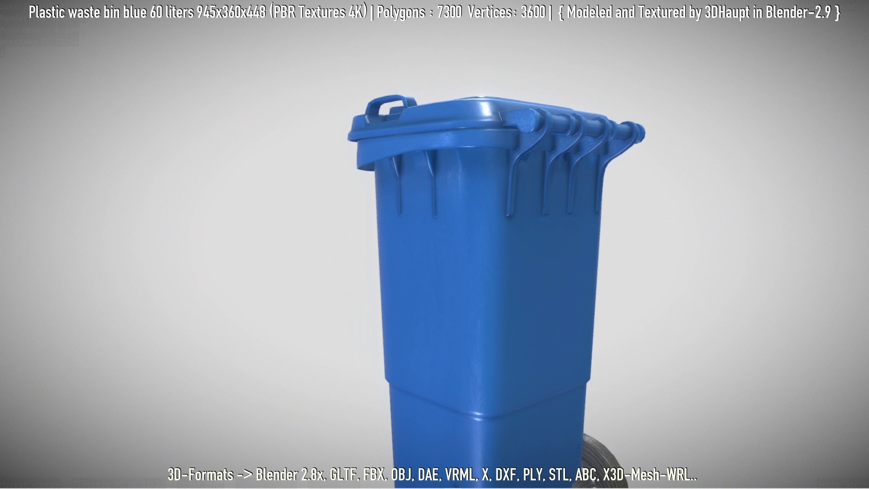 Plastic Waste Bin 3D Model Collection_45