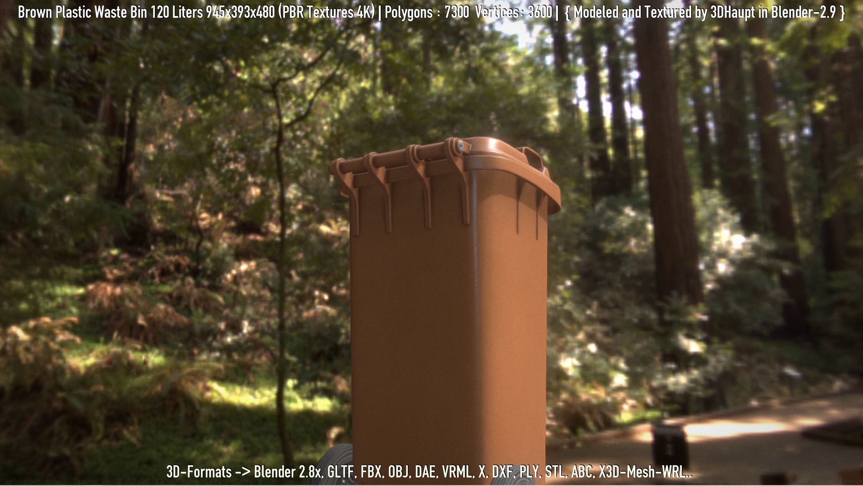 Plastic Waste Bin 3D Model Collection_65