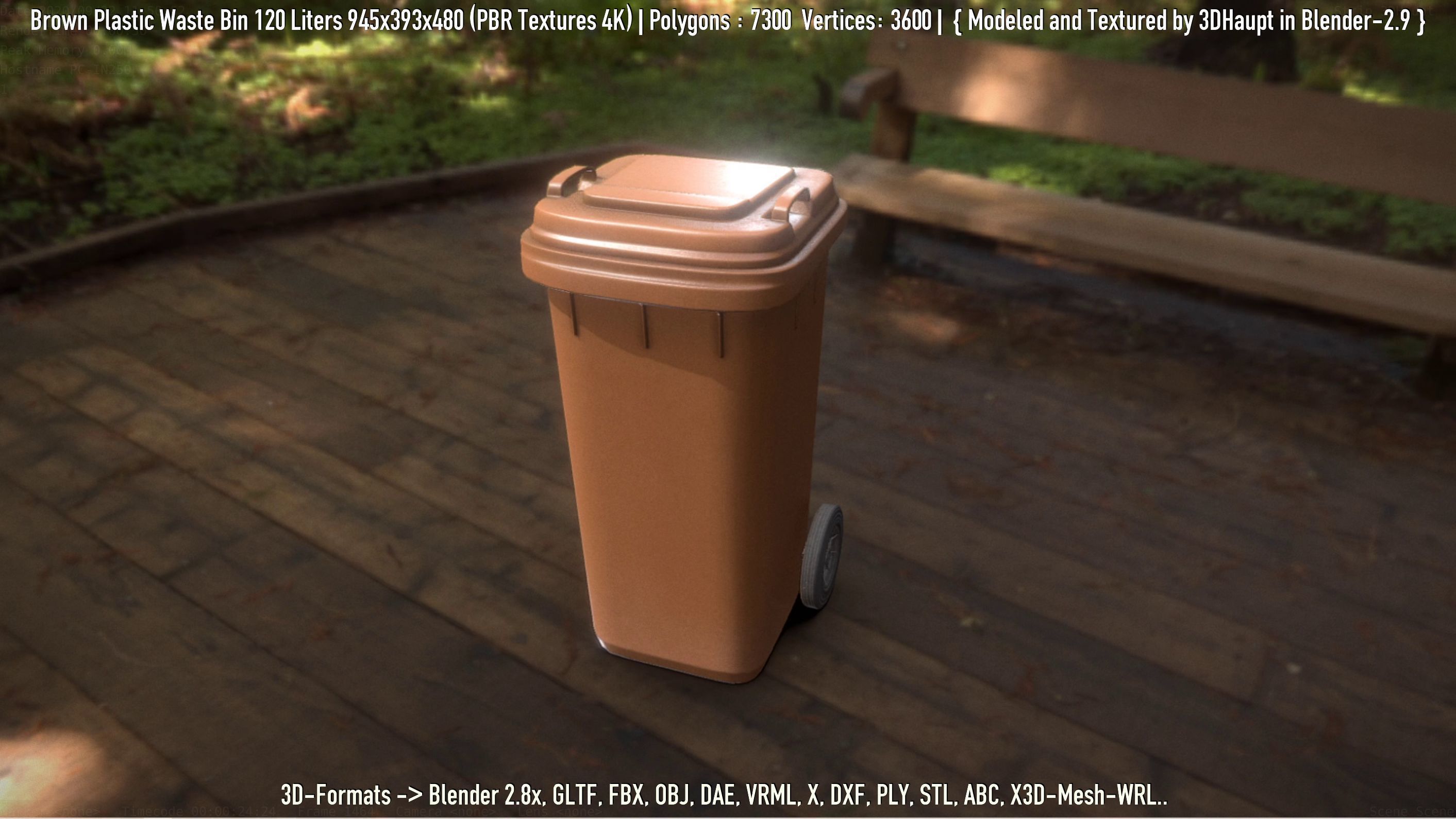Plastic Waste Bin 3D Model Collection_54