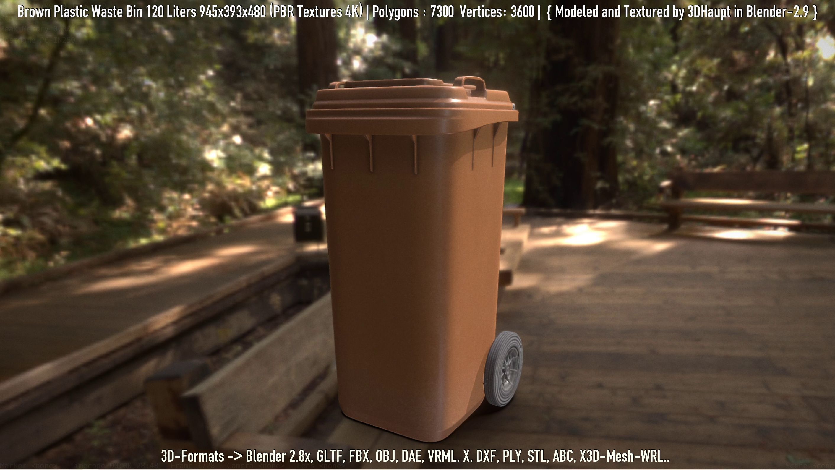 Plastic Waste Bin 3D Model Collection_55