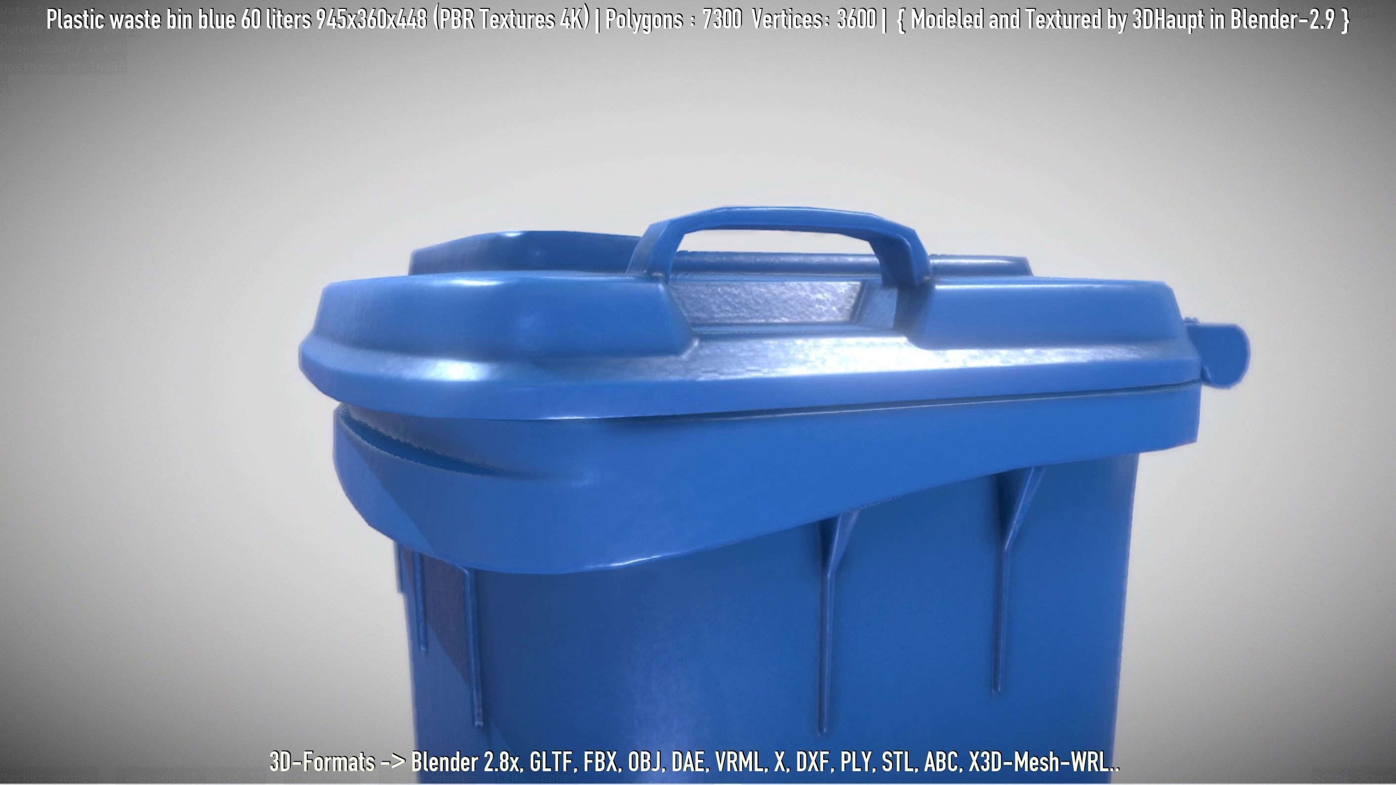 Plastic Waste Bin 3D Model Collection_51