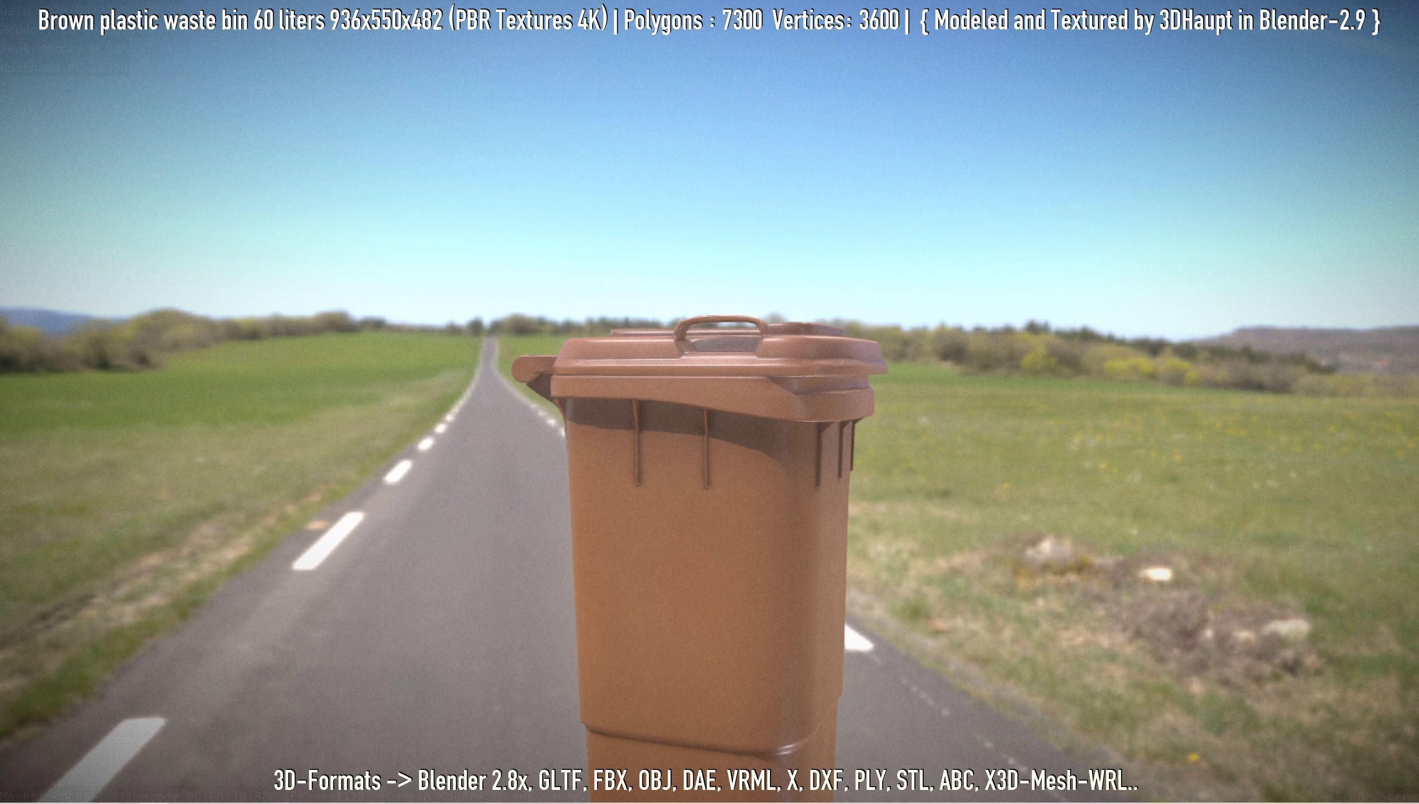 Plastic Waste Bin 3D Model Collection_69