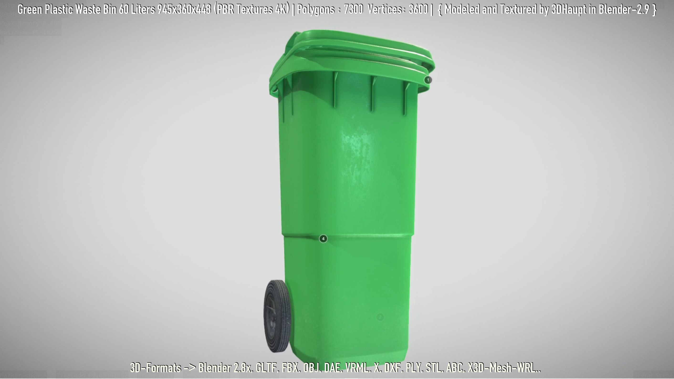 Plastic Waste Bin 3D Model Collection_94