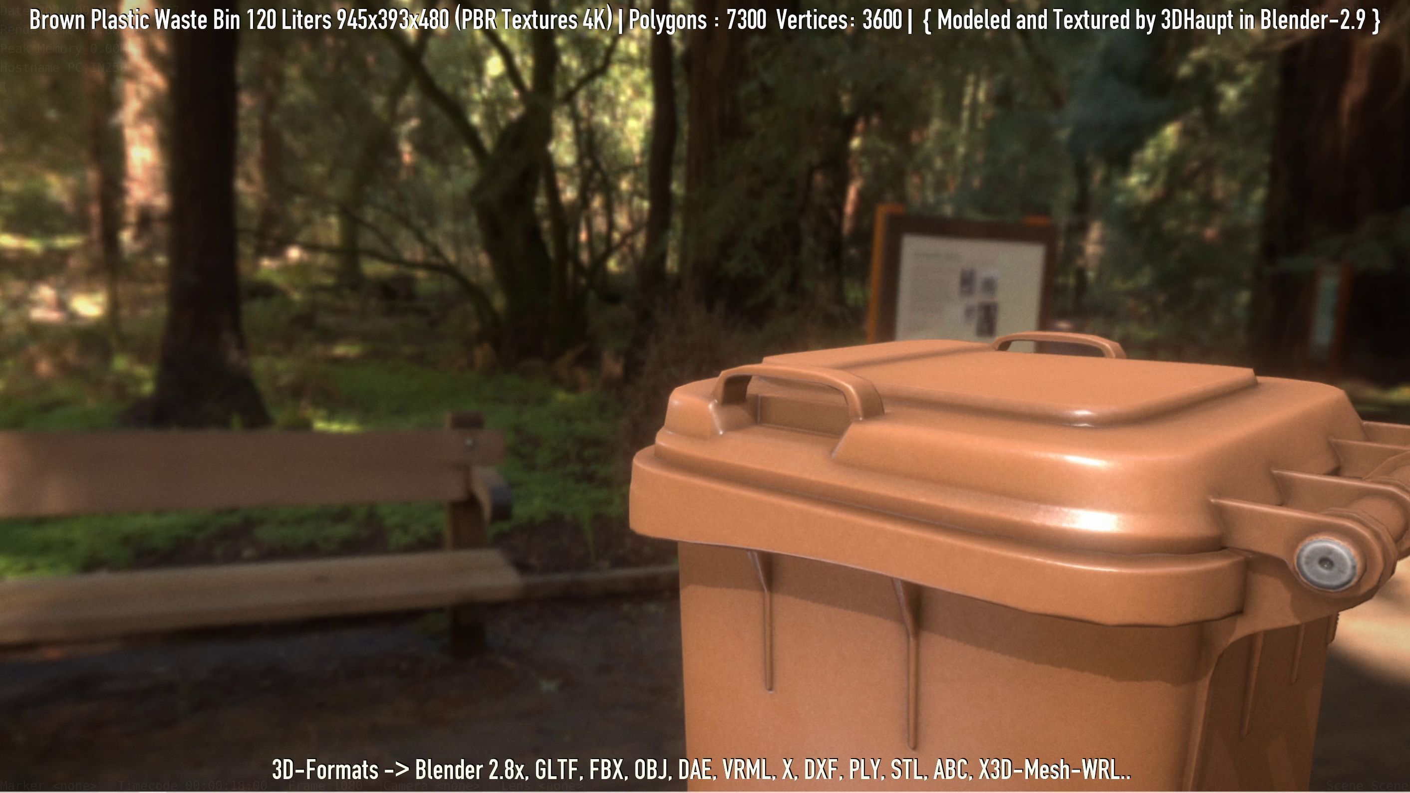 Plastic Waste Bin 3D Model Collection_53