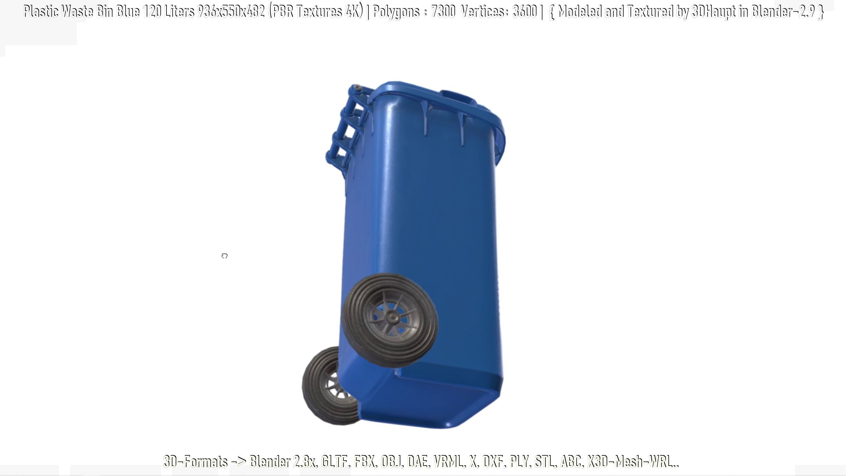 Plastic Waste Bin 3D Model Collection_39