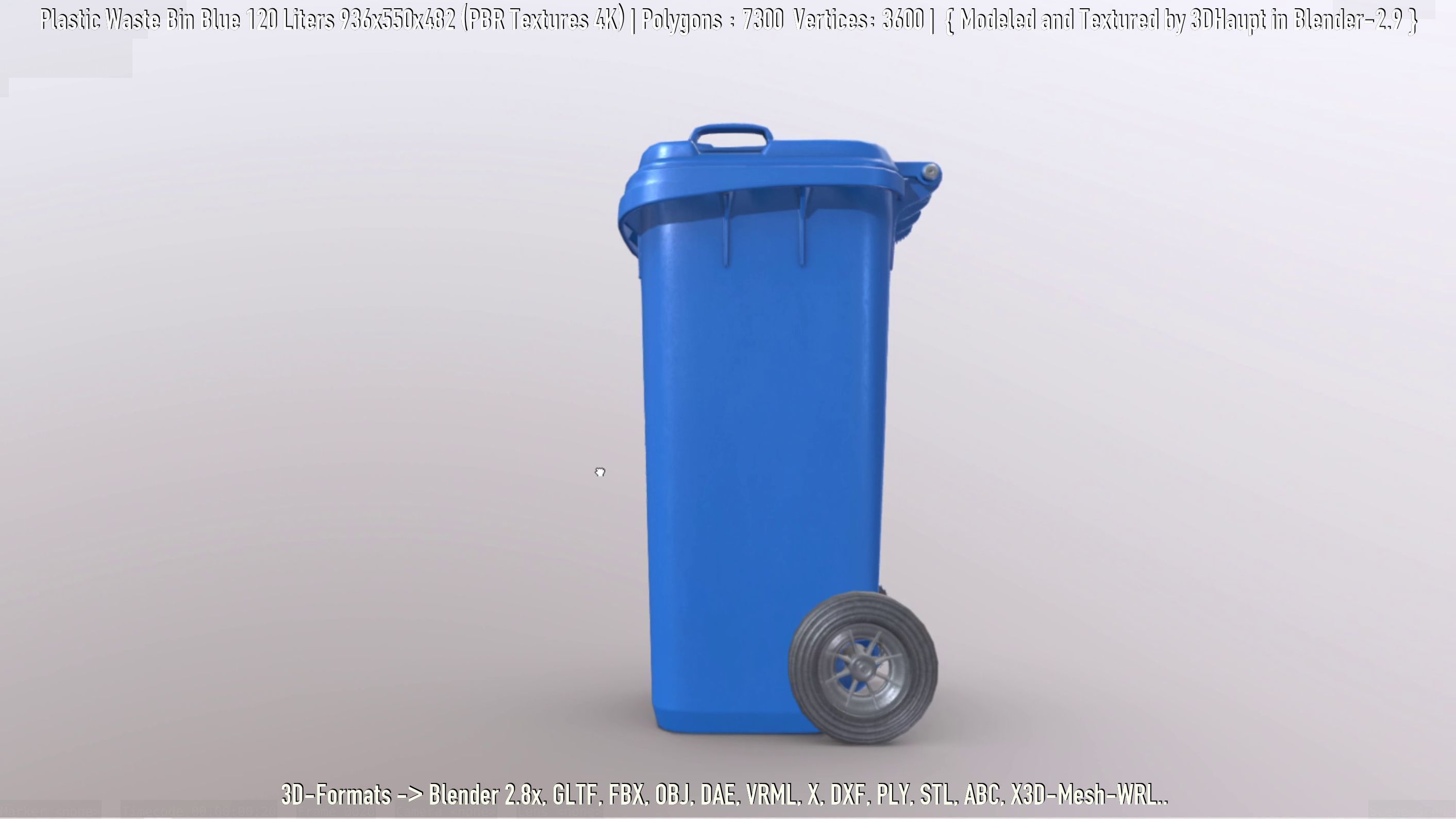 Plastic Waste Bin 3D Model Collection_32