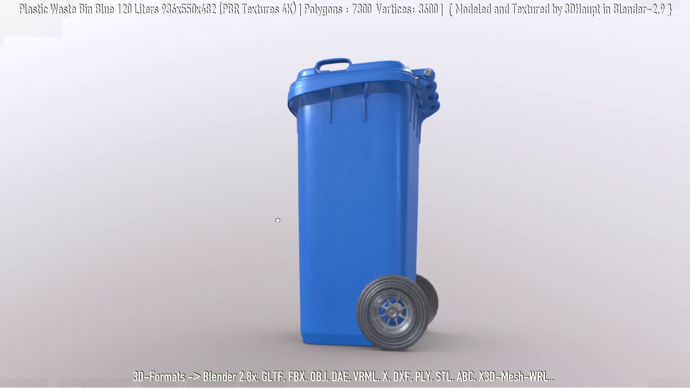 Plastic Waste Bin 3D Model Collection_37
