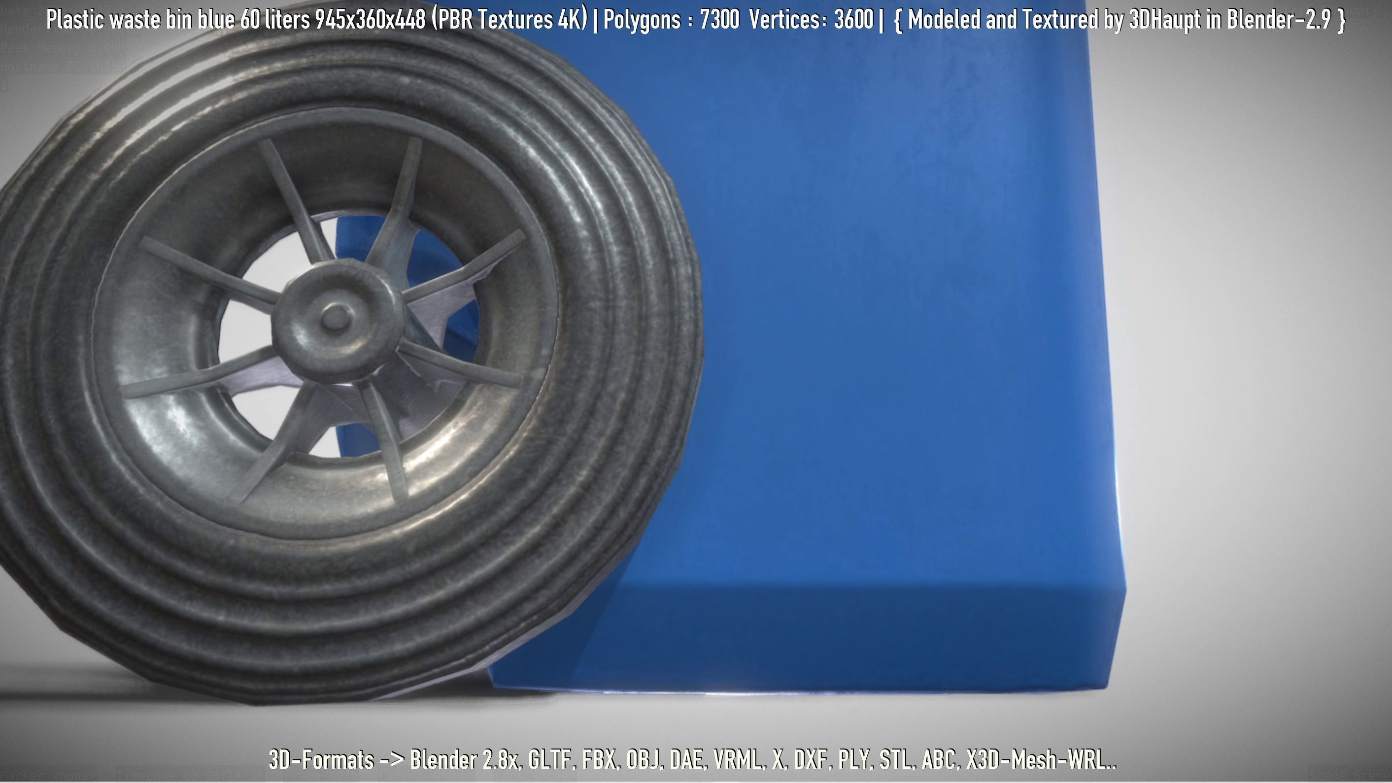 Plastic Waste Bin 3D Model Collection_49