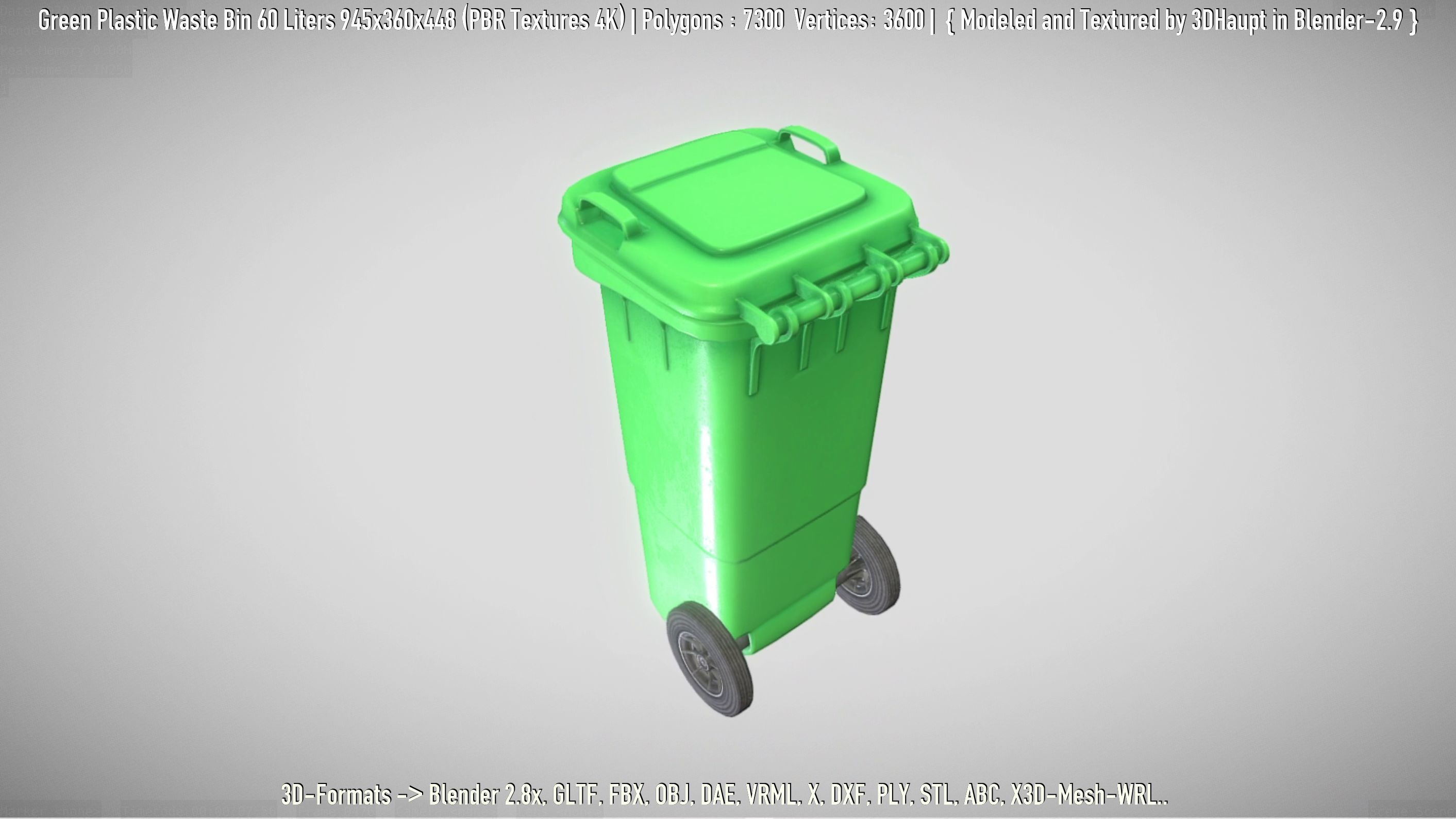 Plastic Waste Bin 3D Model Collection_101