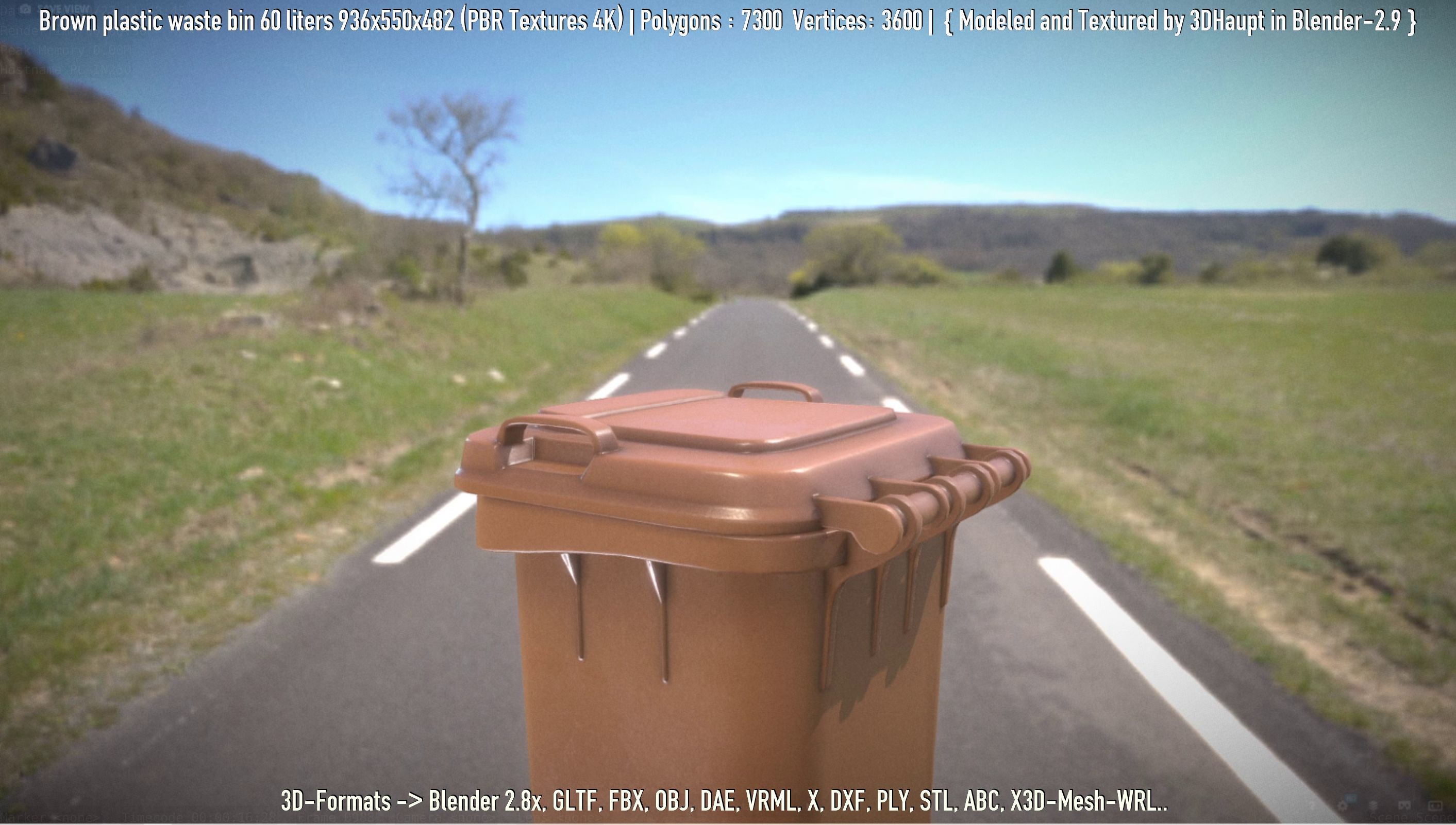 Plastic Waste Bin 3D Model Collection_73