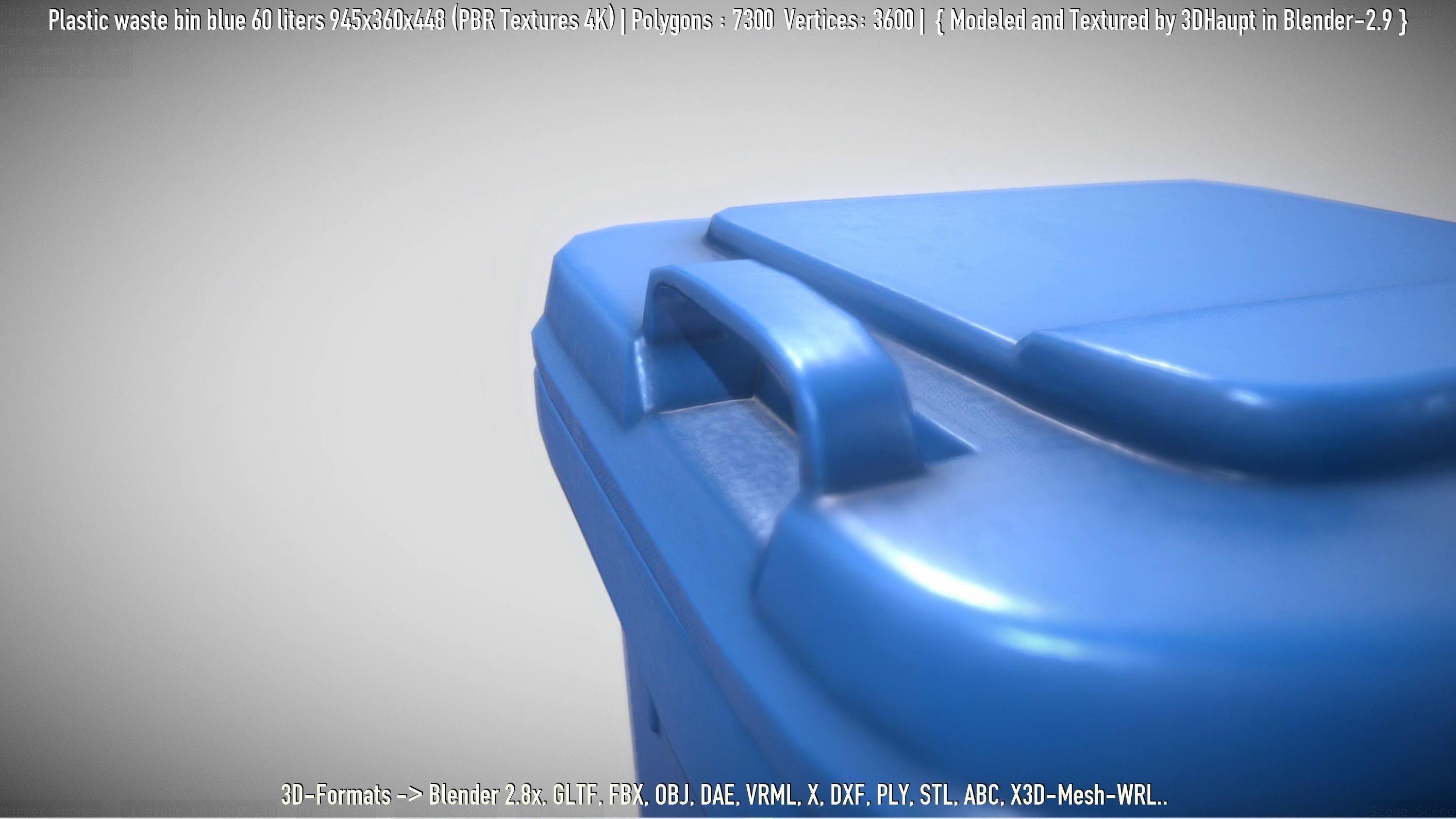 Plastic Waste Bin 3D Model Collection_58