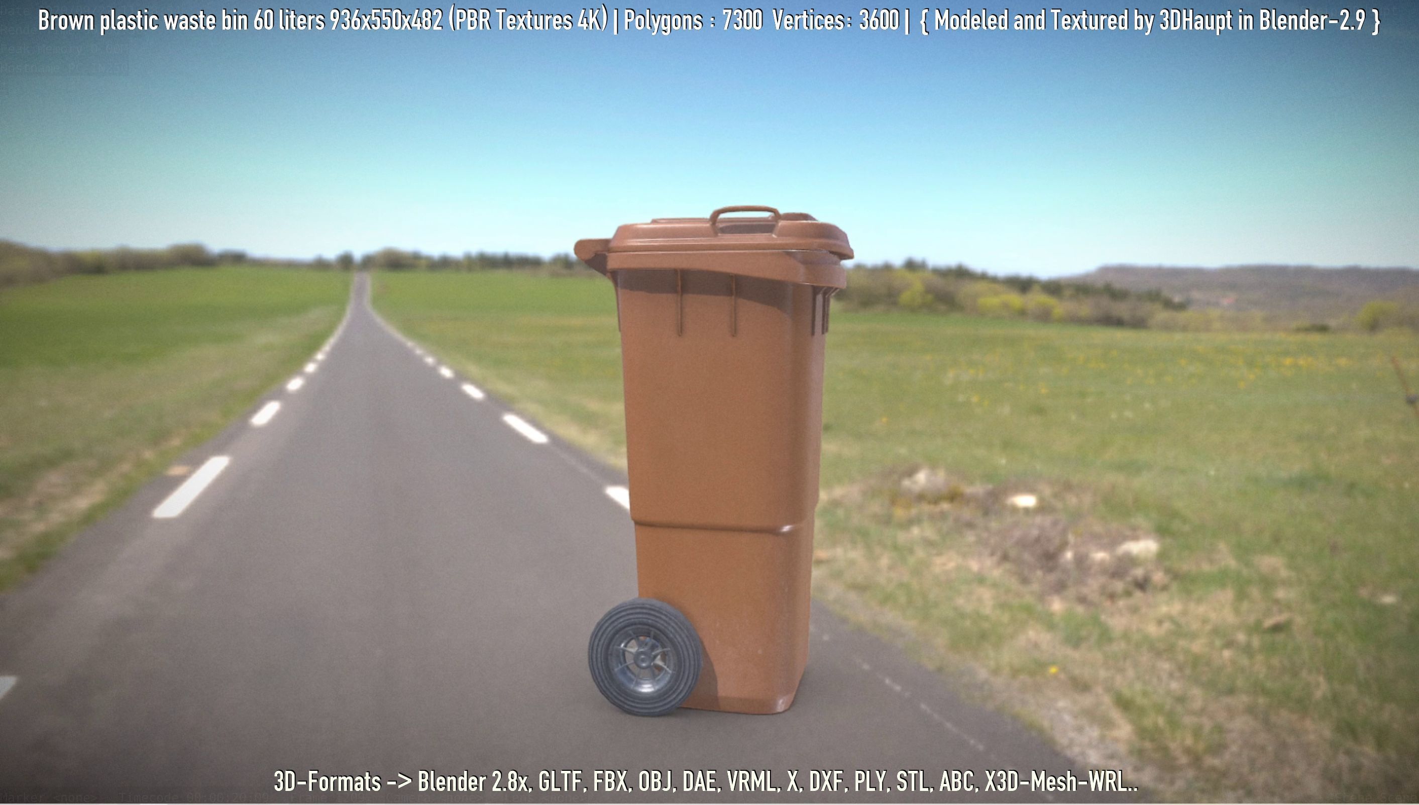 Plastic Waste Bin 3D Model Collection_68