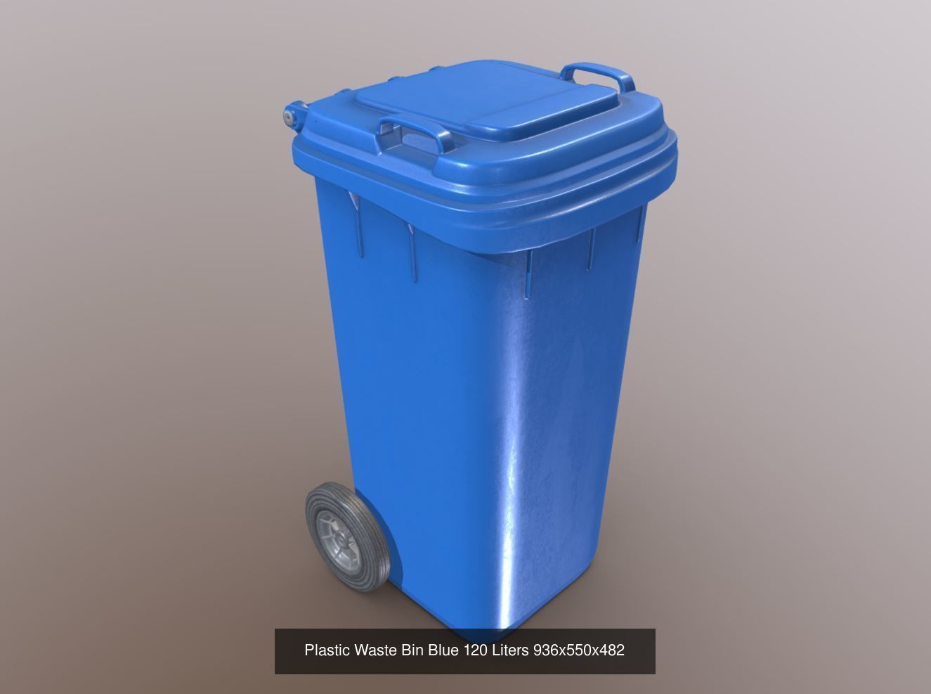 Plastic Waste Bin 3D Model Collection_31