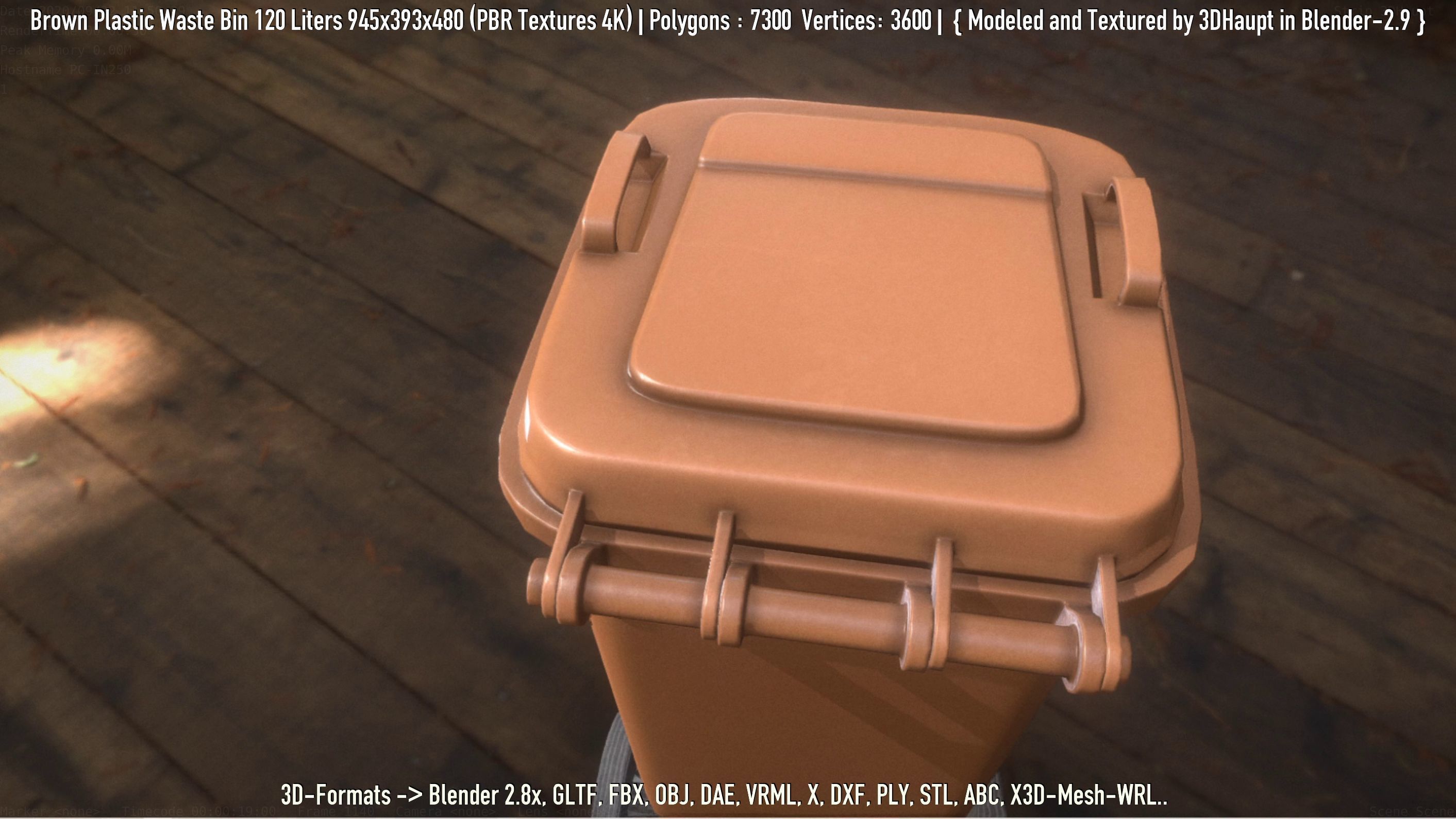 Plastic Waste Bin 3D Model Collection_50