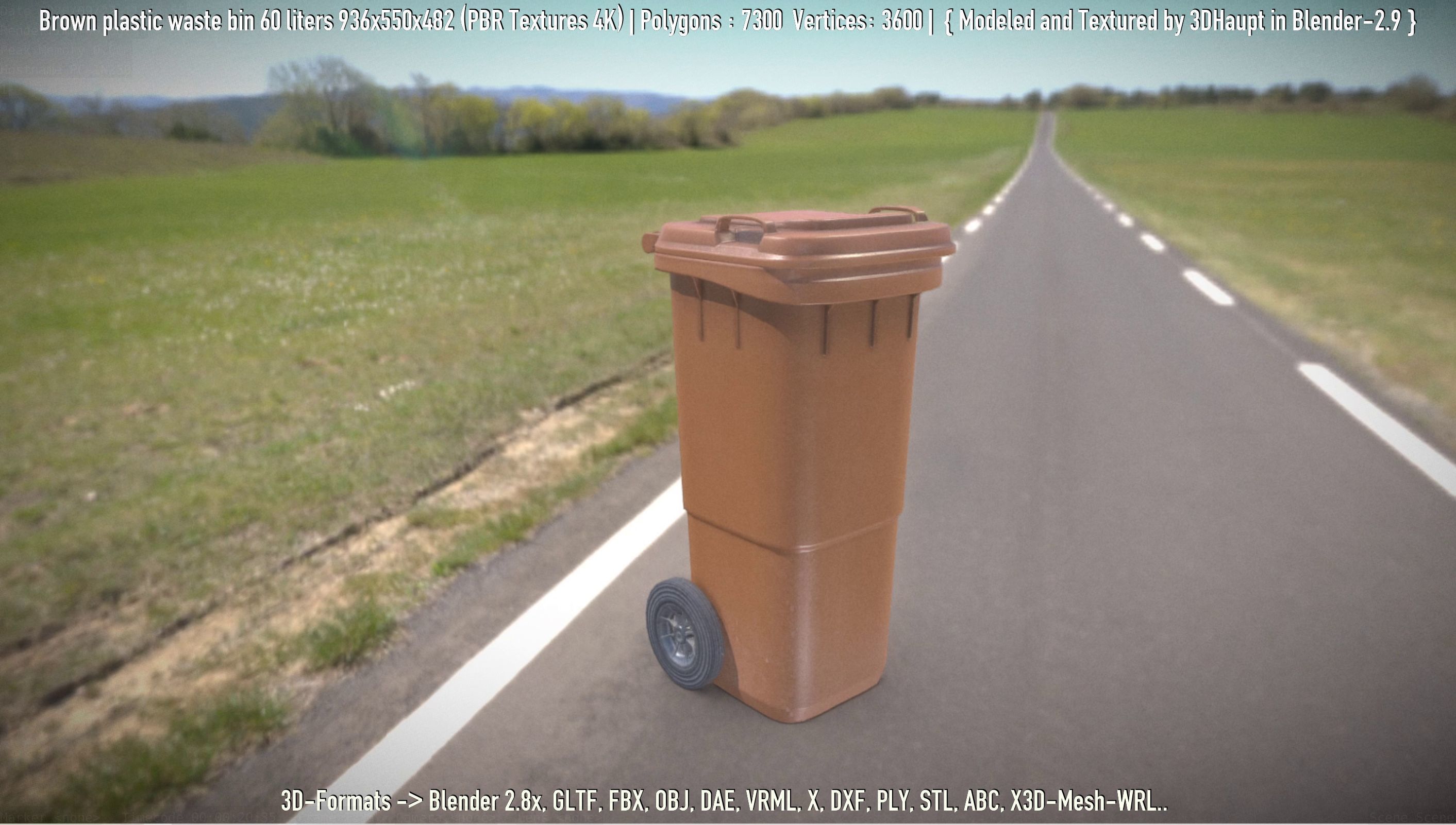 Plastic Waste Bin 3D Model Collection_74