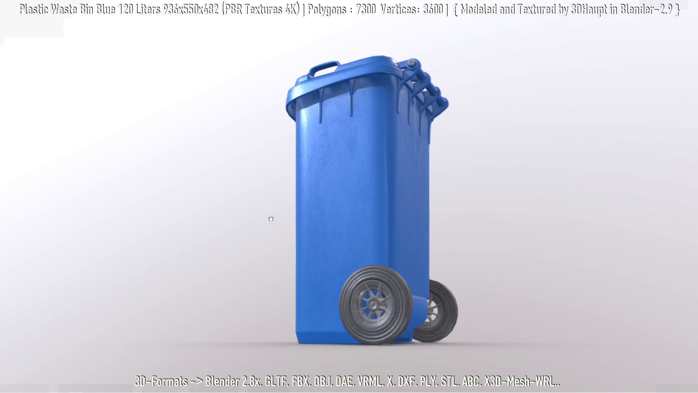 Plastic Waste Bin 3D Model Collection_33