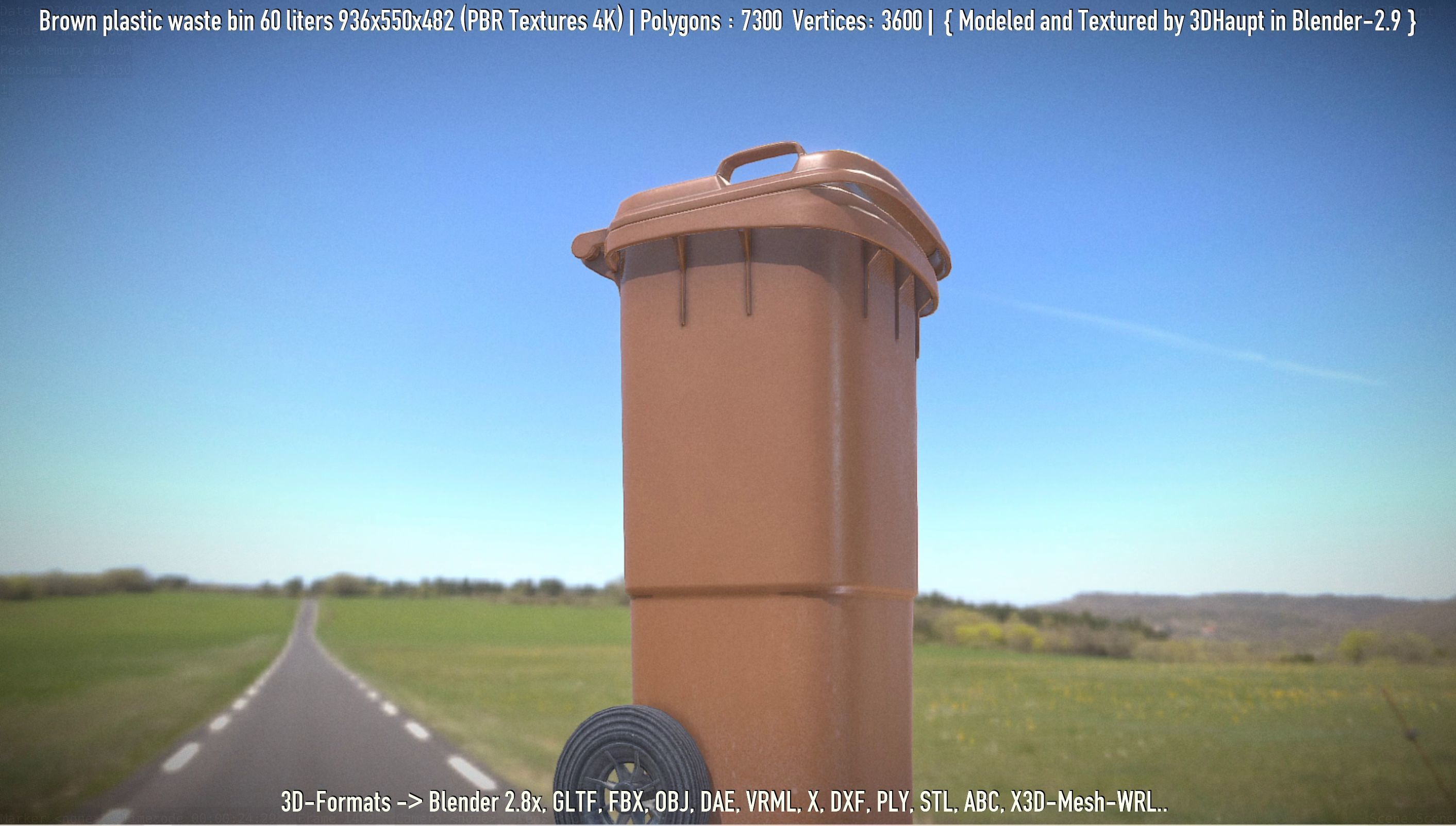 Plastic Waste Bin 3D Model Collection_59