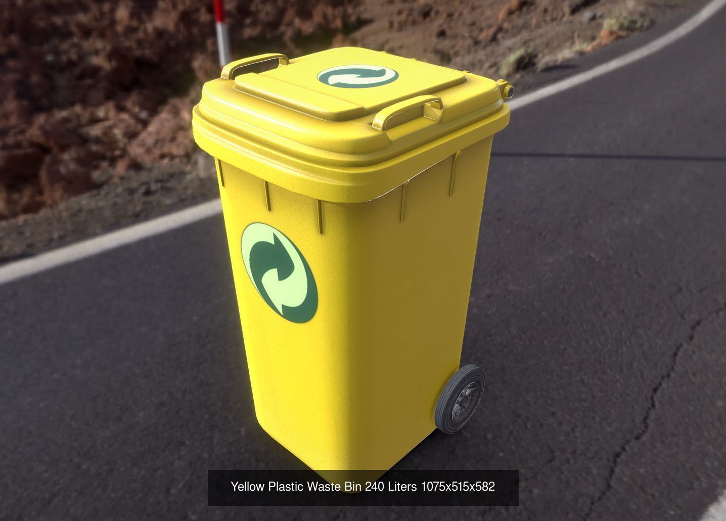 Plastic Waste Bin 3D Model Collection_24