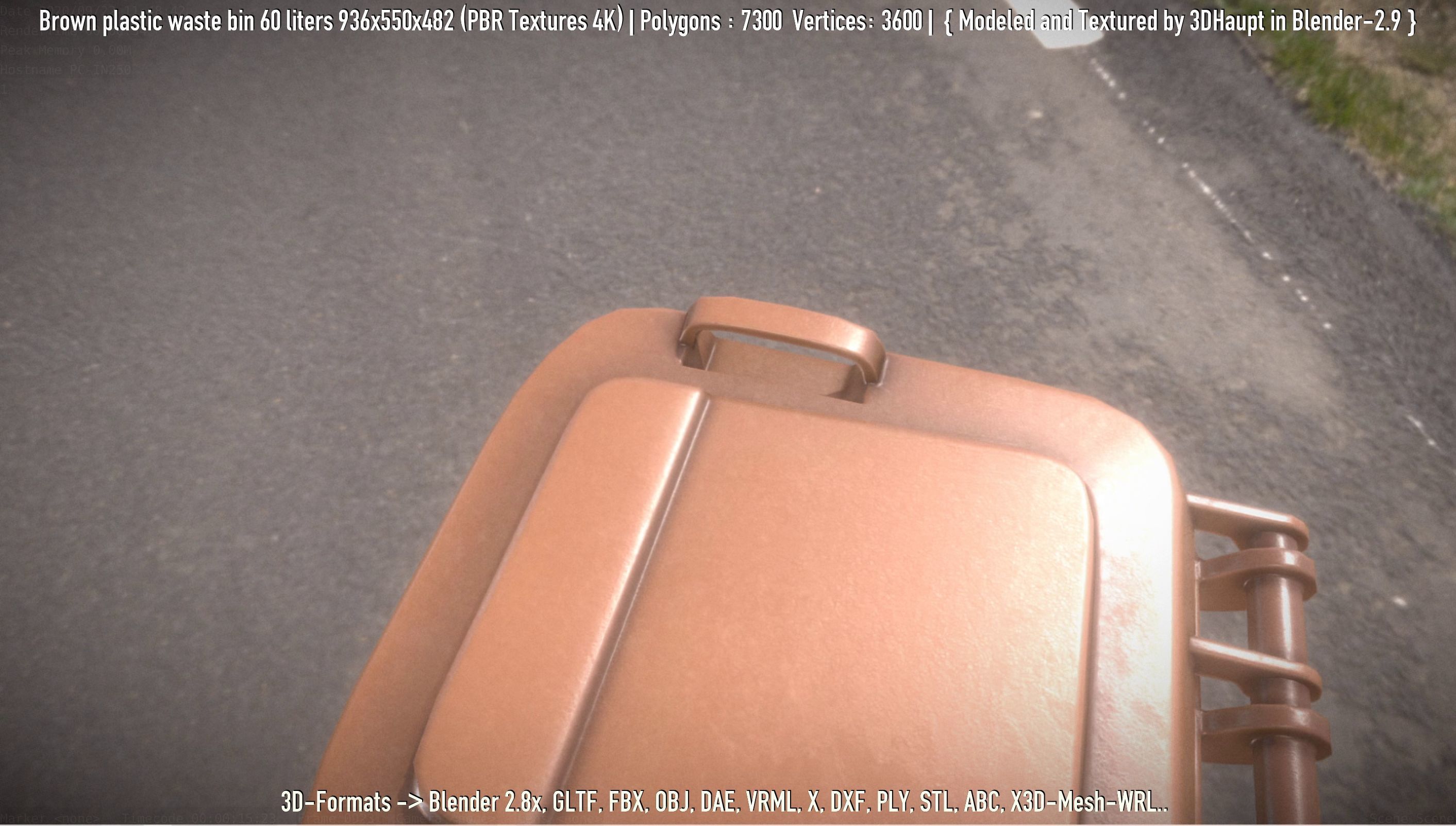 Plastic Waste Bin 3D Model Collection_75