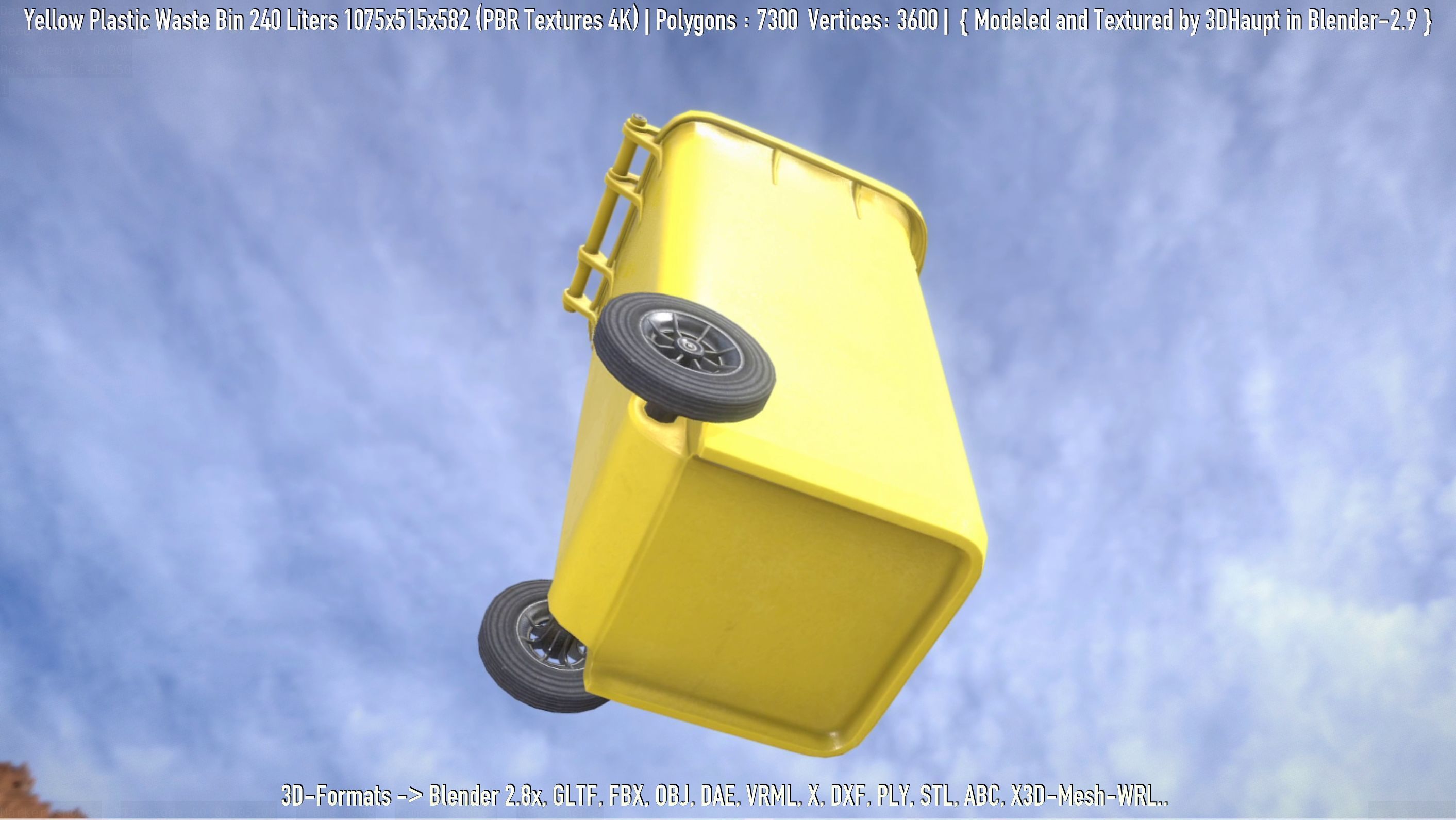Plastic Waste Bin 3D Model Collection_81