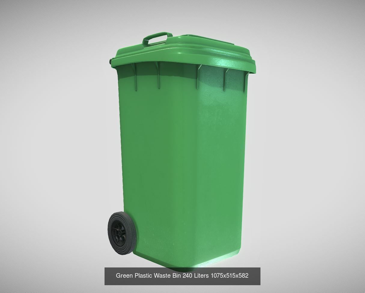 Plastic Waste Bin 3D Model Collection_21