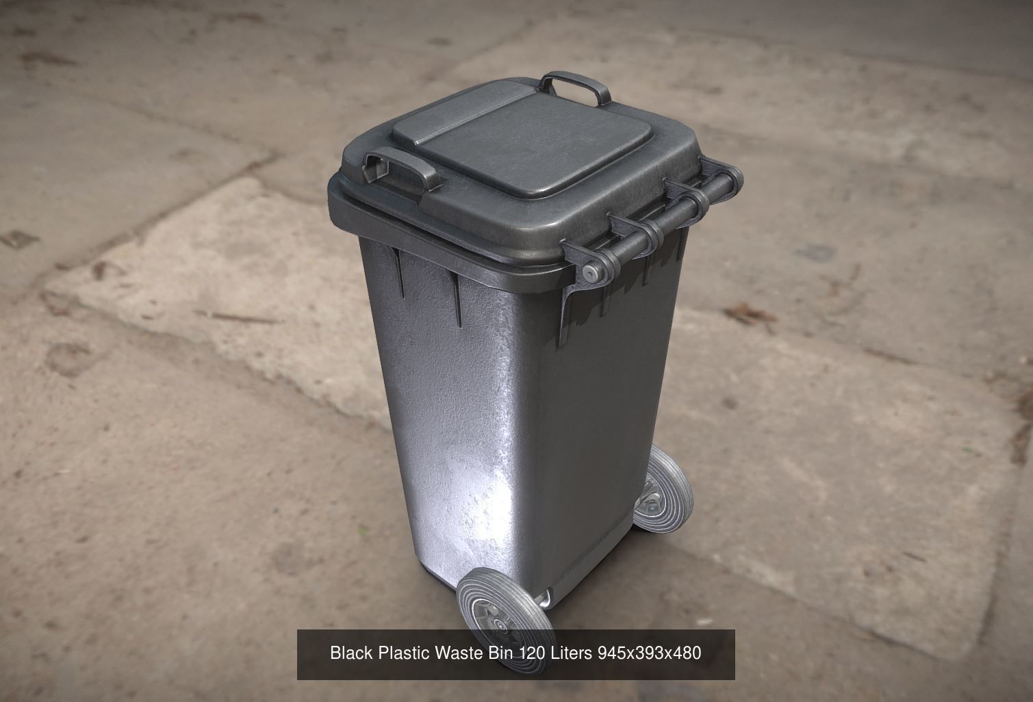 Plastic Waste Bin 3D Model Collection_19