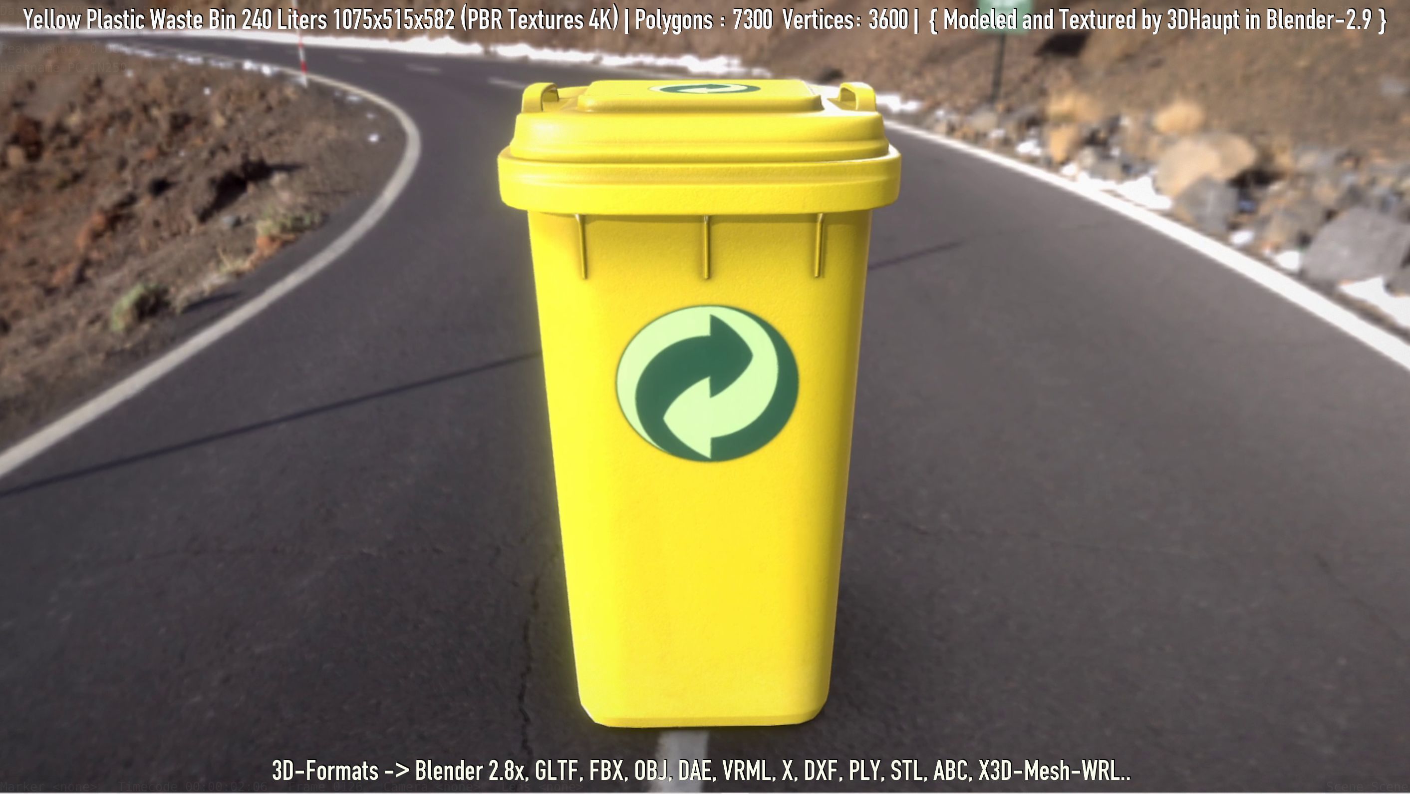 Plastic Waste Bin 3D Model Collection_79