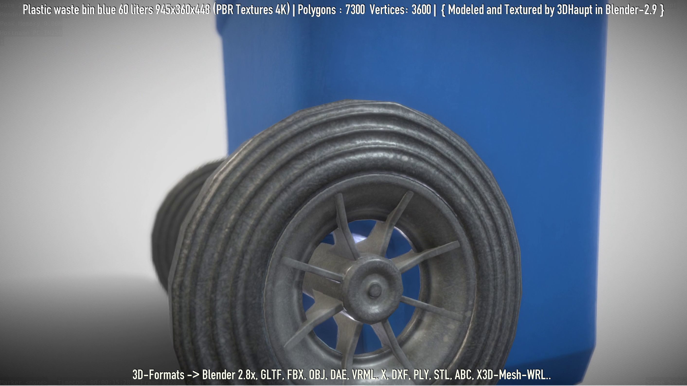 Plastic Waste Bin 3D Model Collection_56