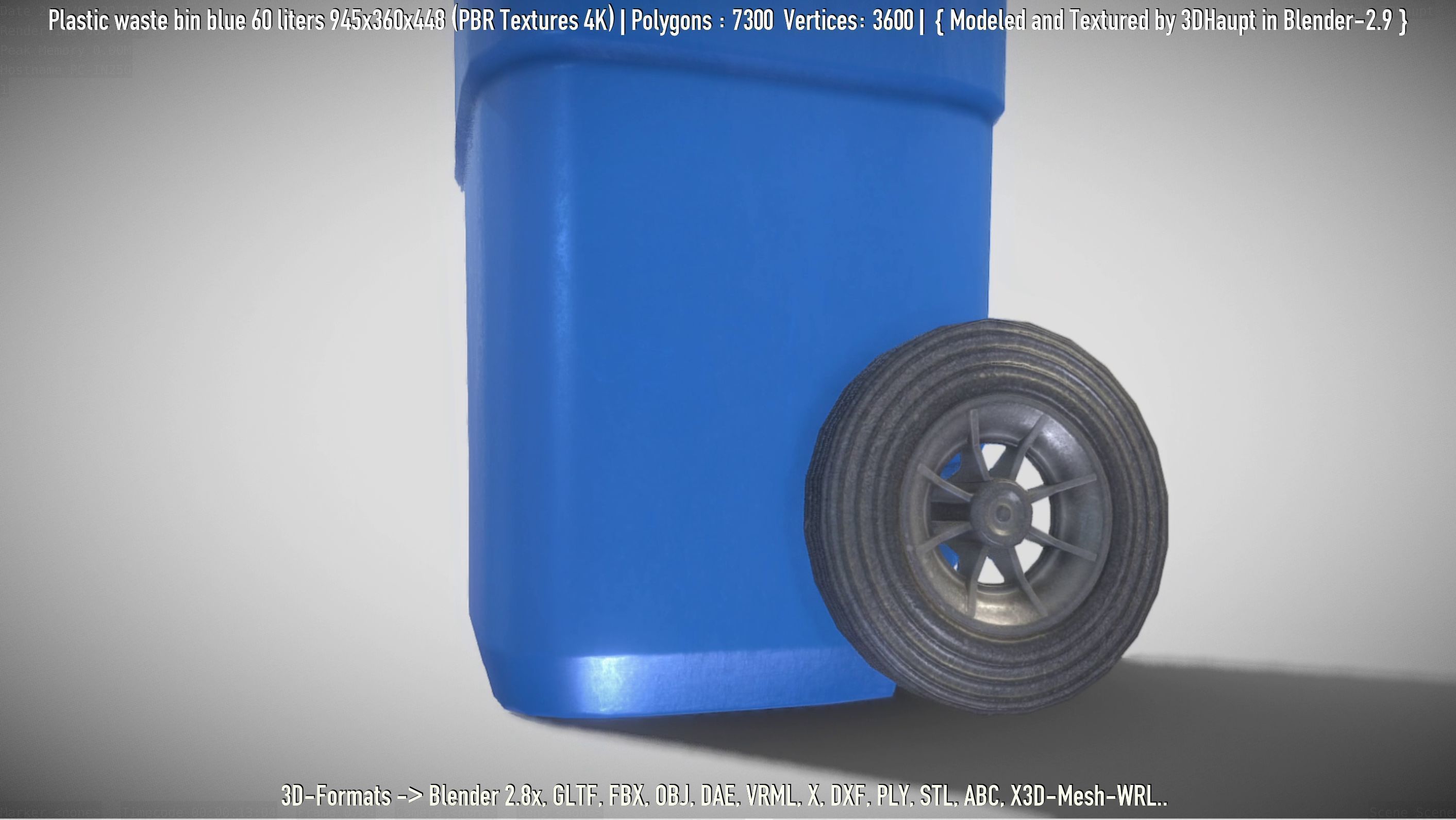 Plastic Waste Bin 3D Model Collection_57