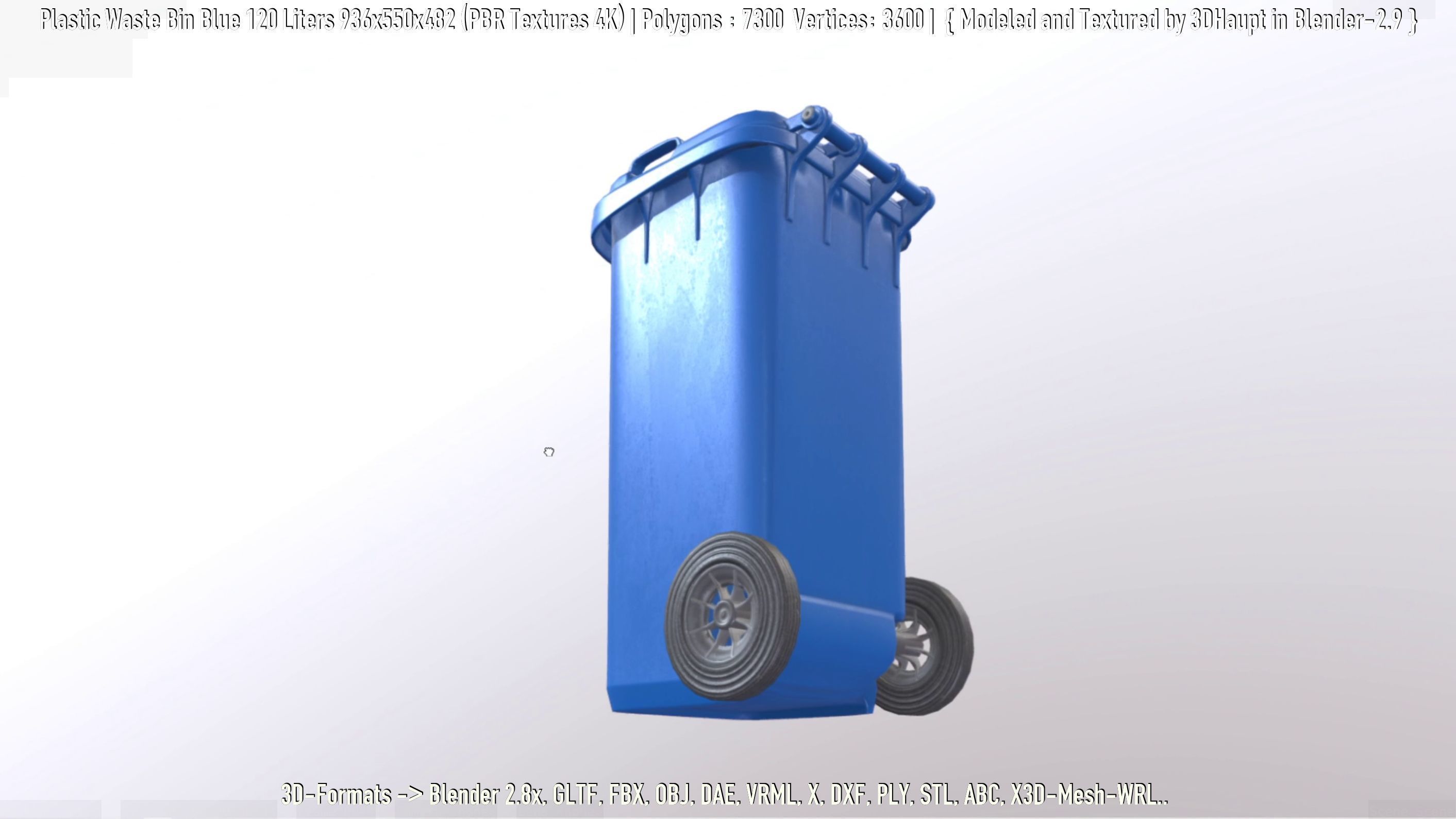 Plastic Waste Bin 3D Model Collection_35