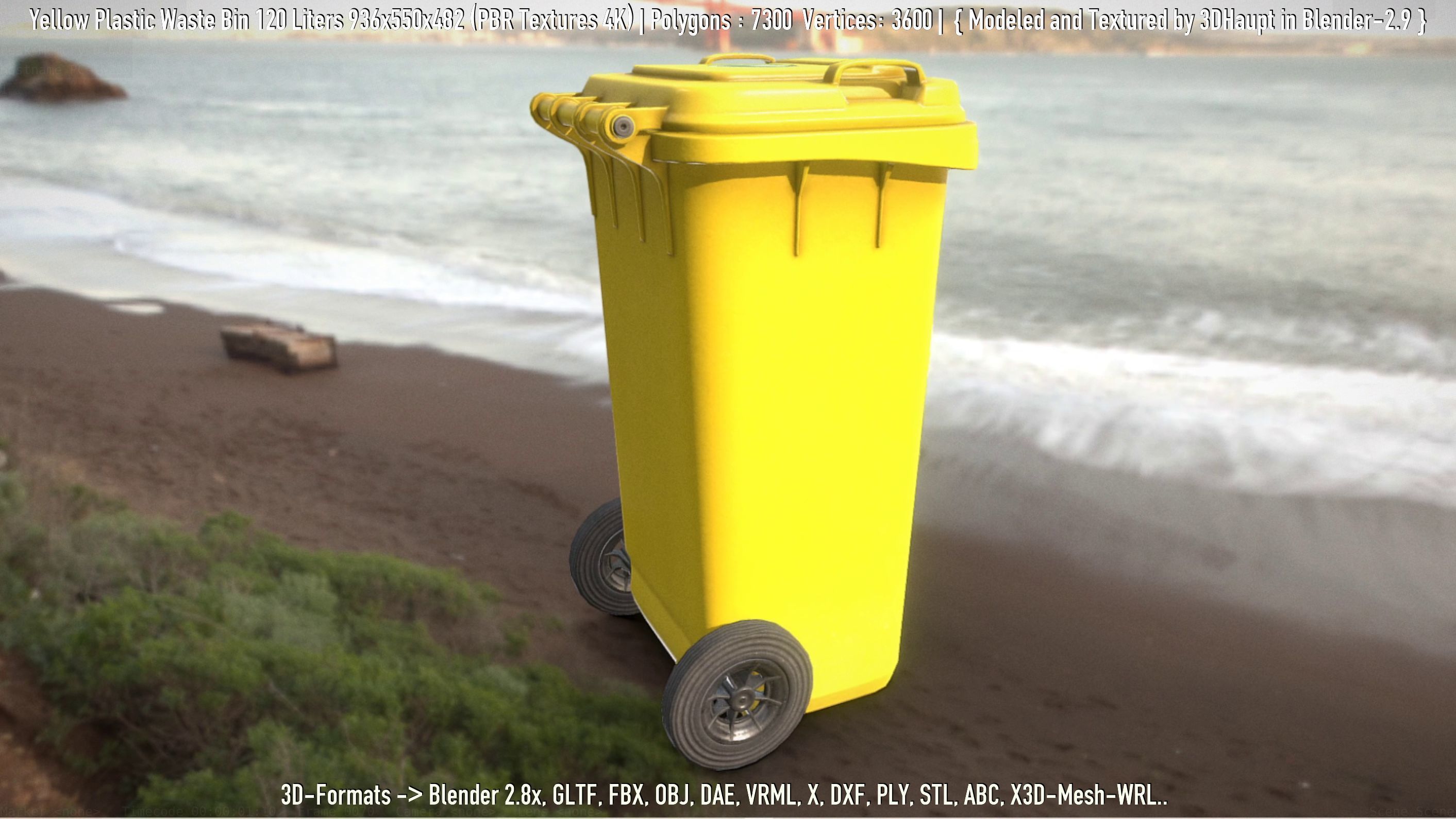 Plastic Waste Bin 3D Model Collection_72