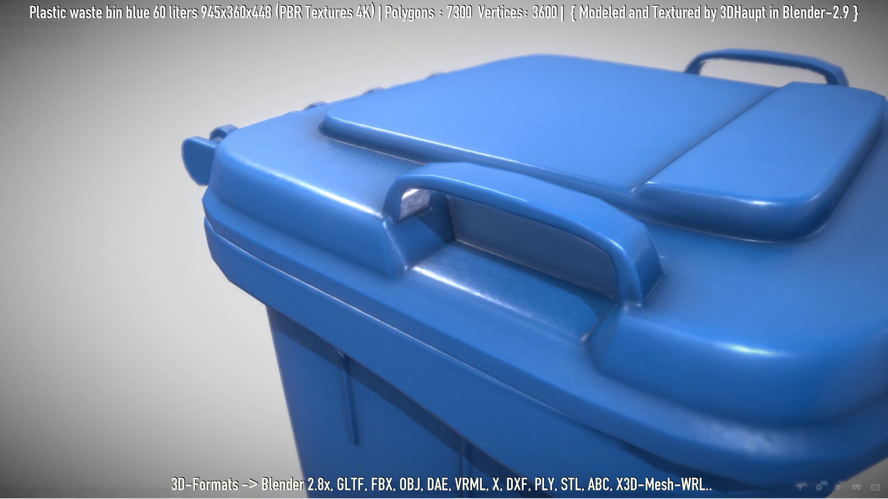 Plastic Waste Bin 3D Model Collection_44