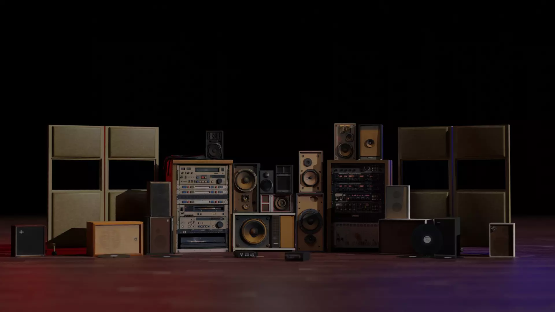 Audio essentials Pack 1 Low-poly 3D model_0