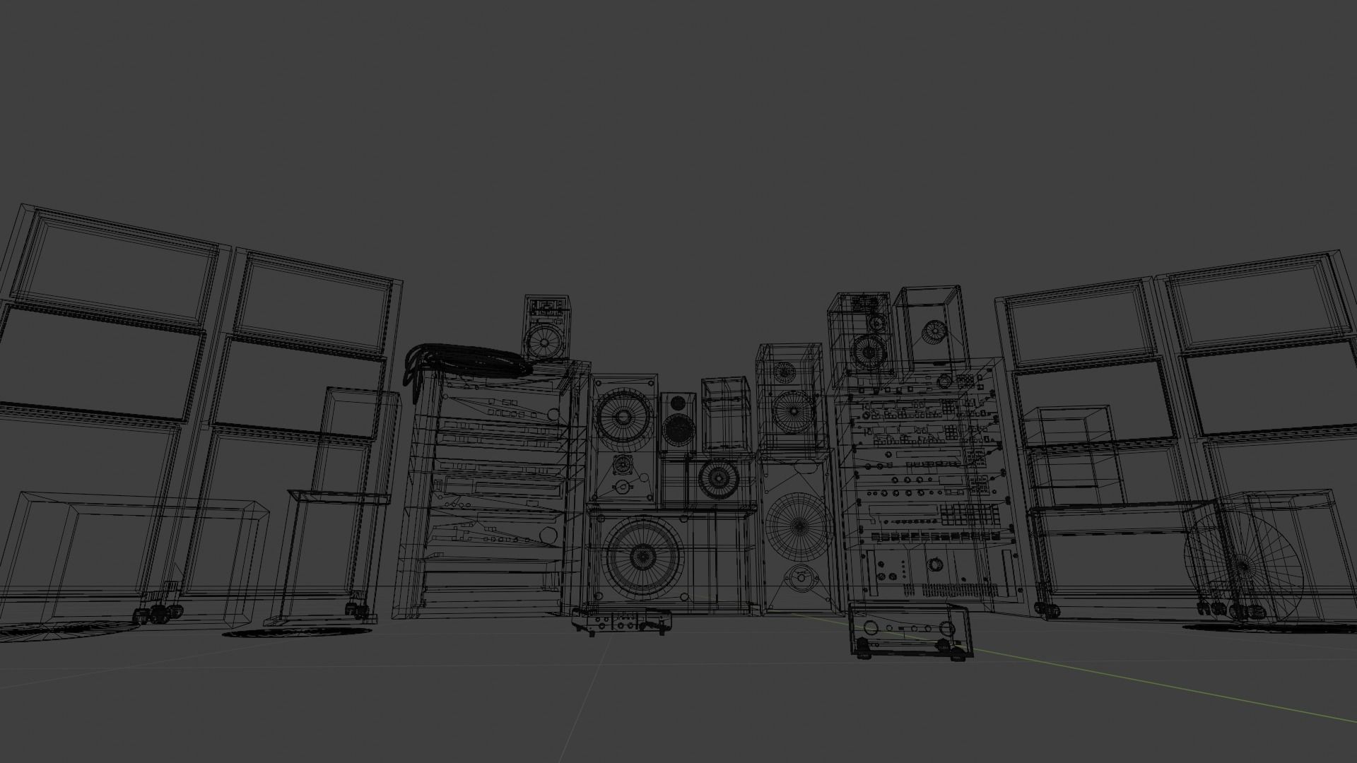 Audio essentials Pack 1 Low-poly 3D model_5